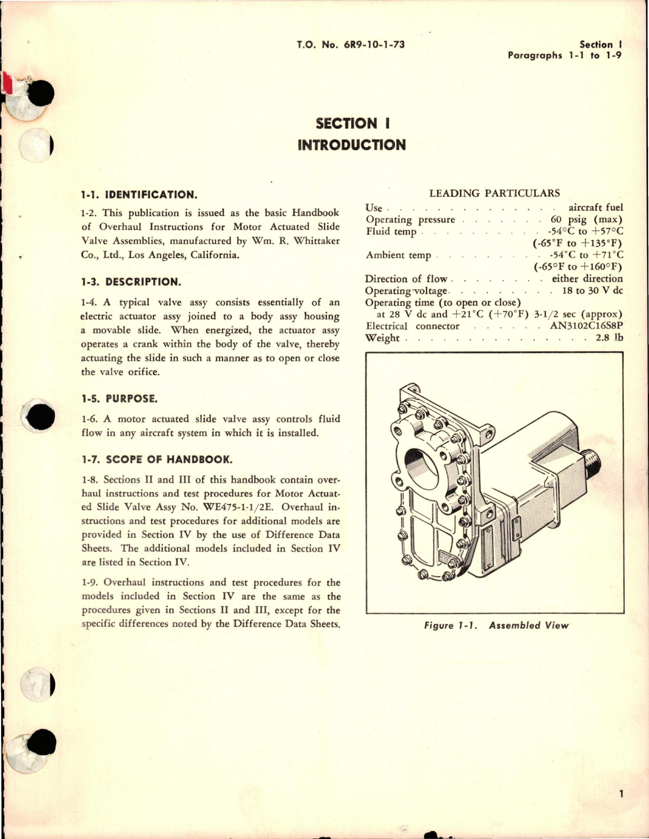 Sample page 5 from AirCorps Library document: Overhaul Instructions for Motor Actuated Slide Valve Assy (Whittaker