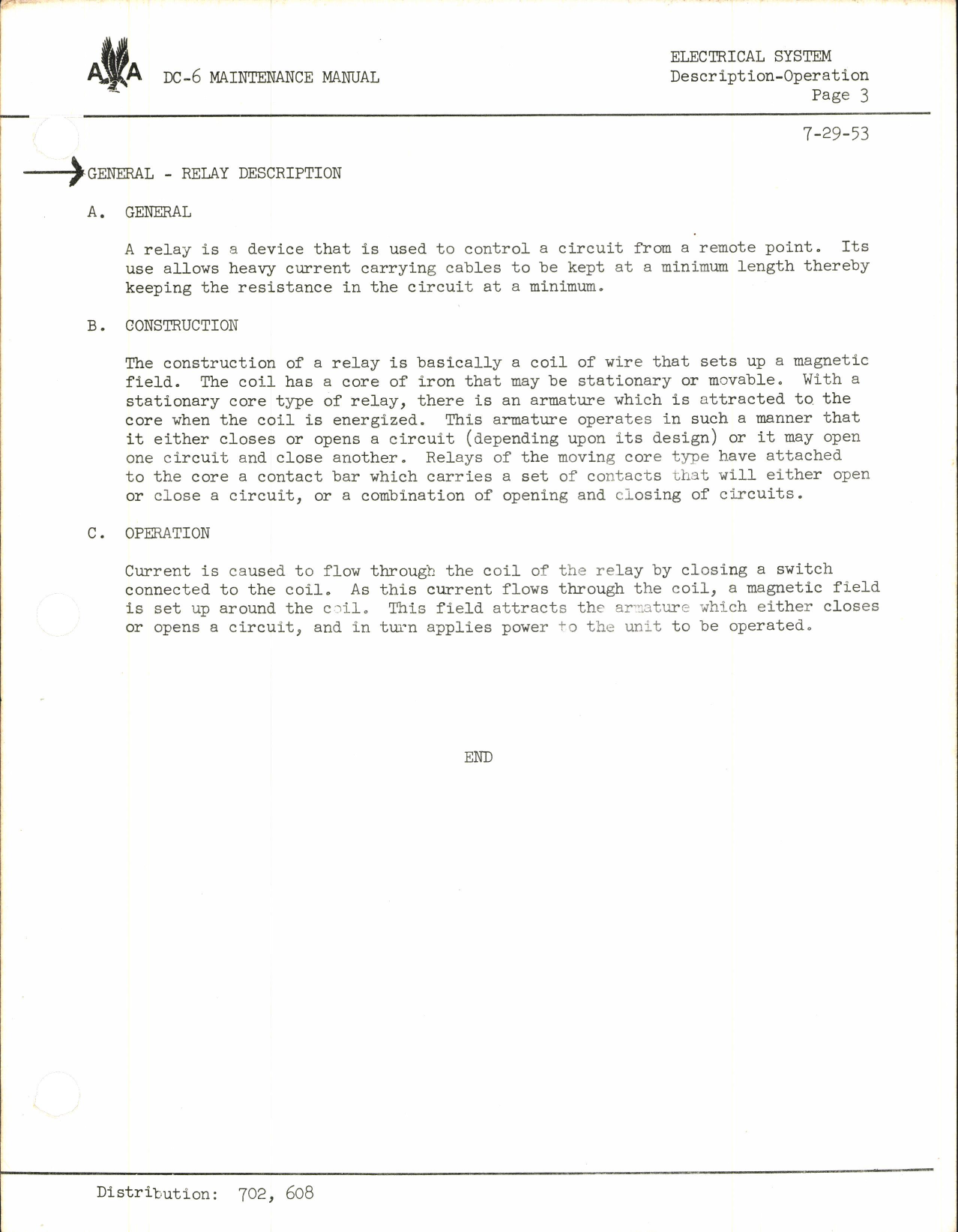 Sample page 7 from AirCorps Library document: DC-6 Maintenance Manual