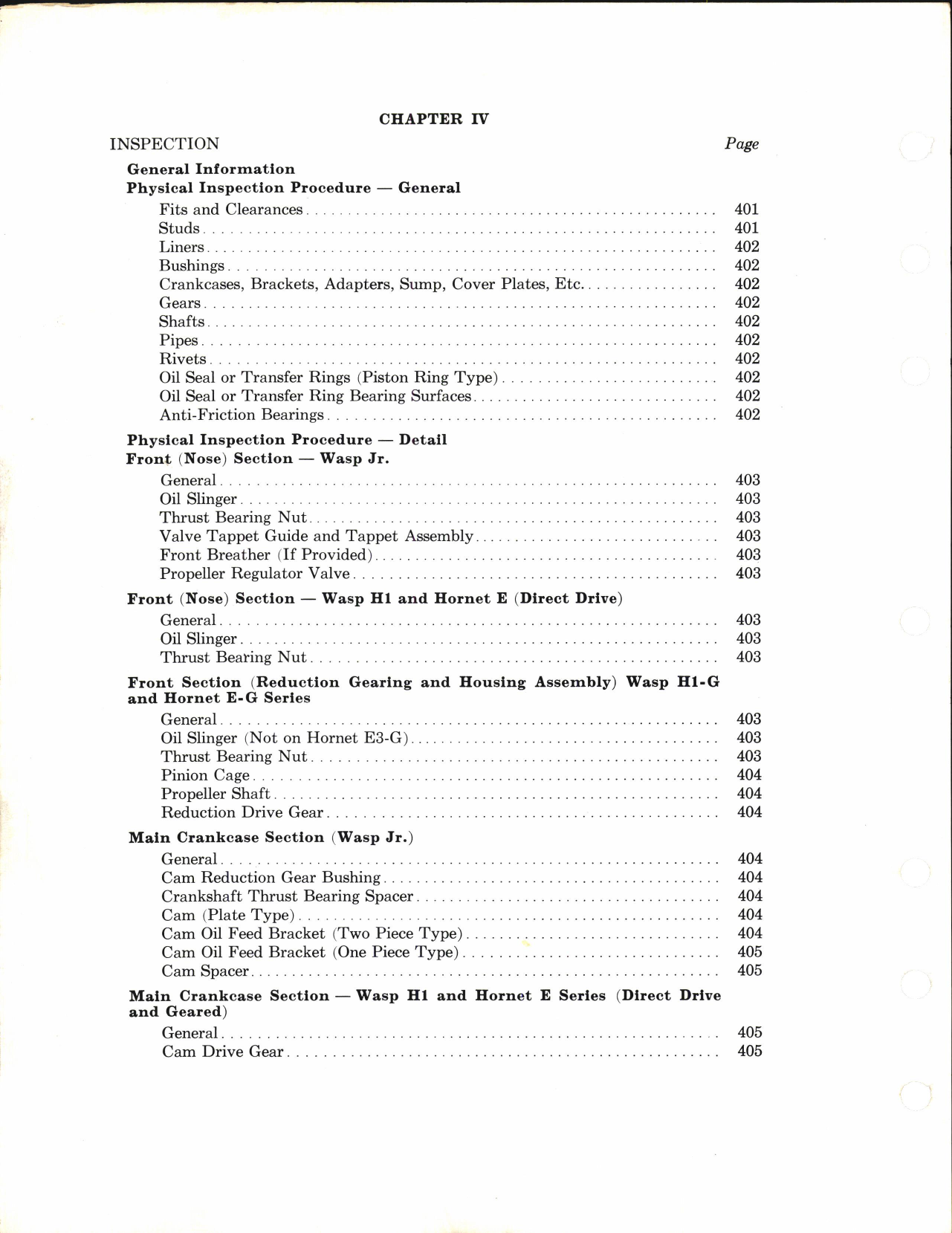 Sample page 6 from AirCorps Library document: Overhaul Manual for Wasp Jr B, Wasp H1, and Hornet E Series Engines