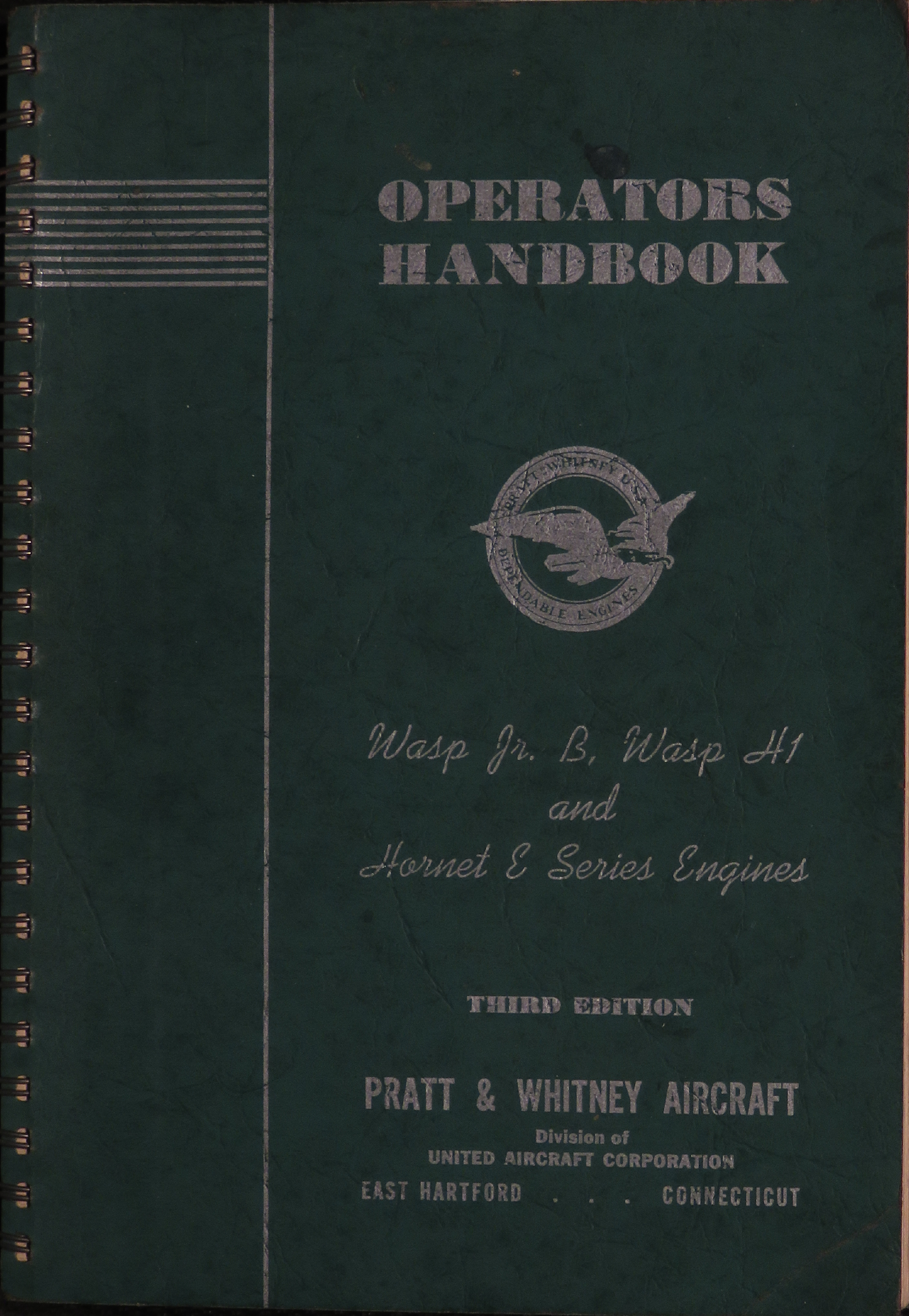 Sample page 1 from AirCorps Library document: Operators Handbook for Wasp Jr, Wasp H1, and Hornet E Series Engines