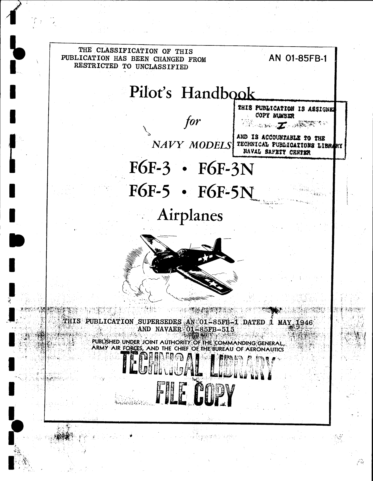 Sample page 1 from AirCorps Library document: Pilot's Handbook for Navy Models F6F-3, F6F-3N, F6F-5 and F6F-5N