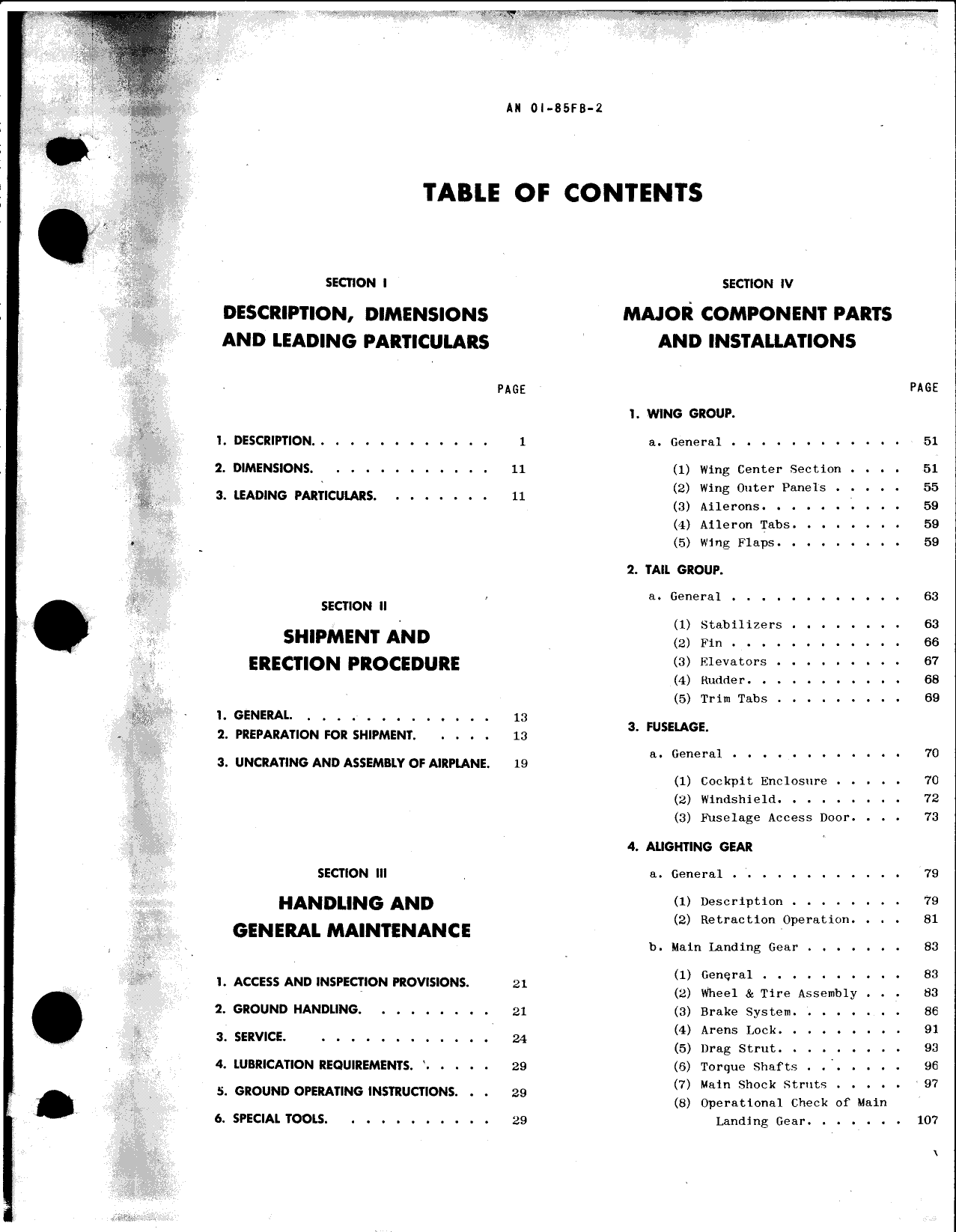 Sample page 7 from AirCorps Library document: Erection and Maintenance Instructions for F6F-3, -3N, -5 and -5N