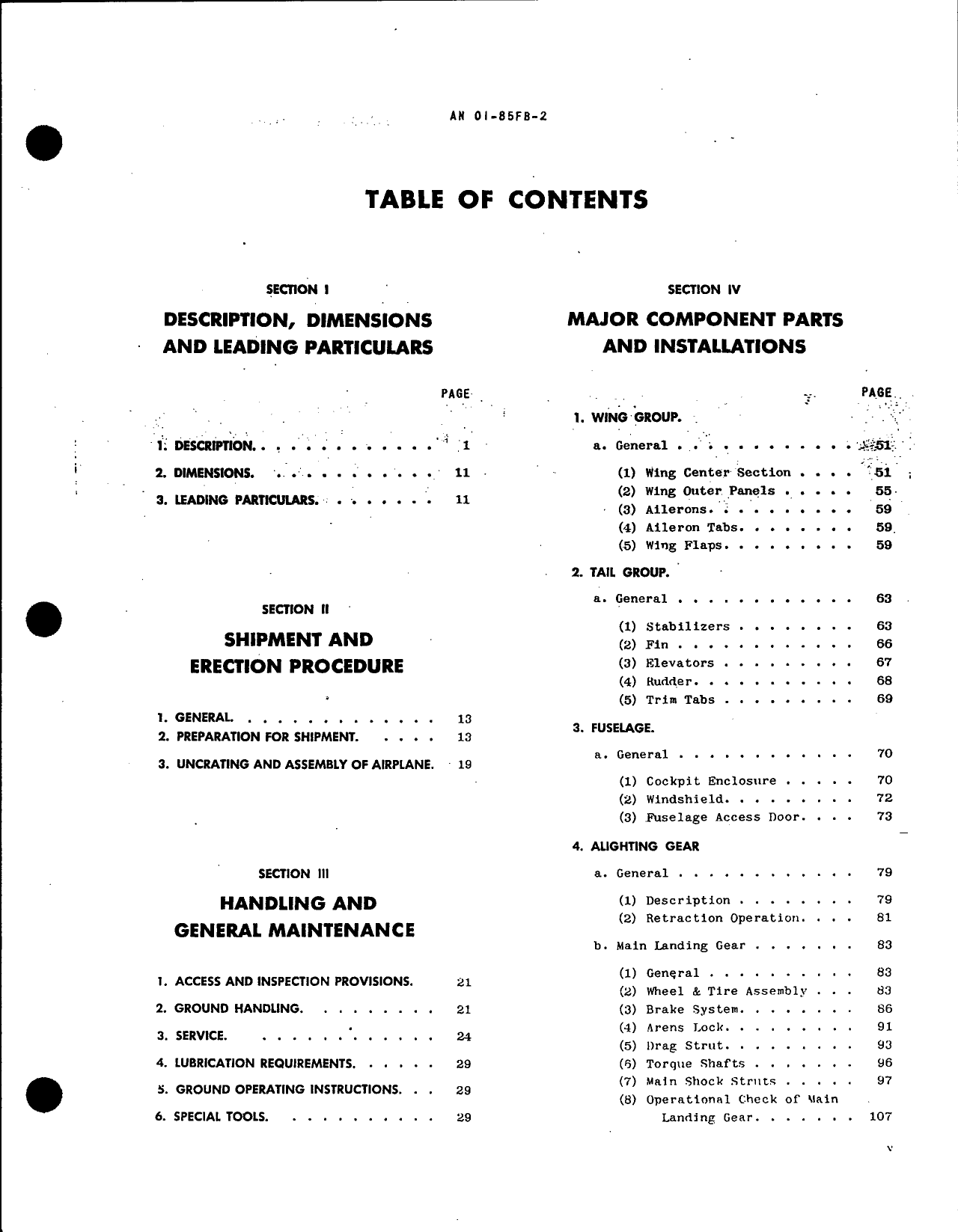 Sample page 7 from AirCorps Library document: Erection and Maintenance Manual for Navy Models F6F-3, -3N, -5 and -5N