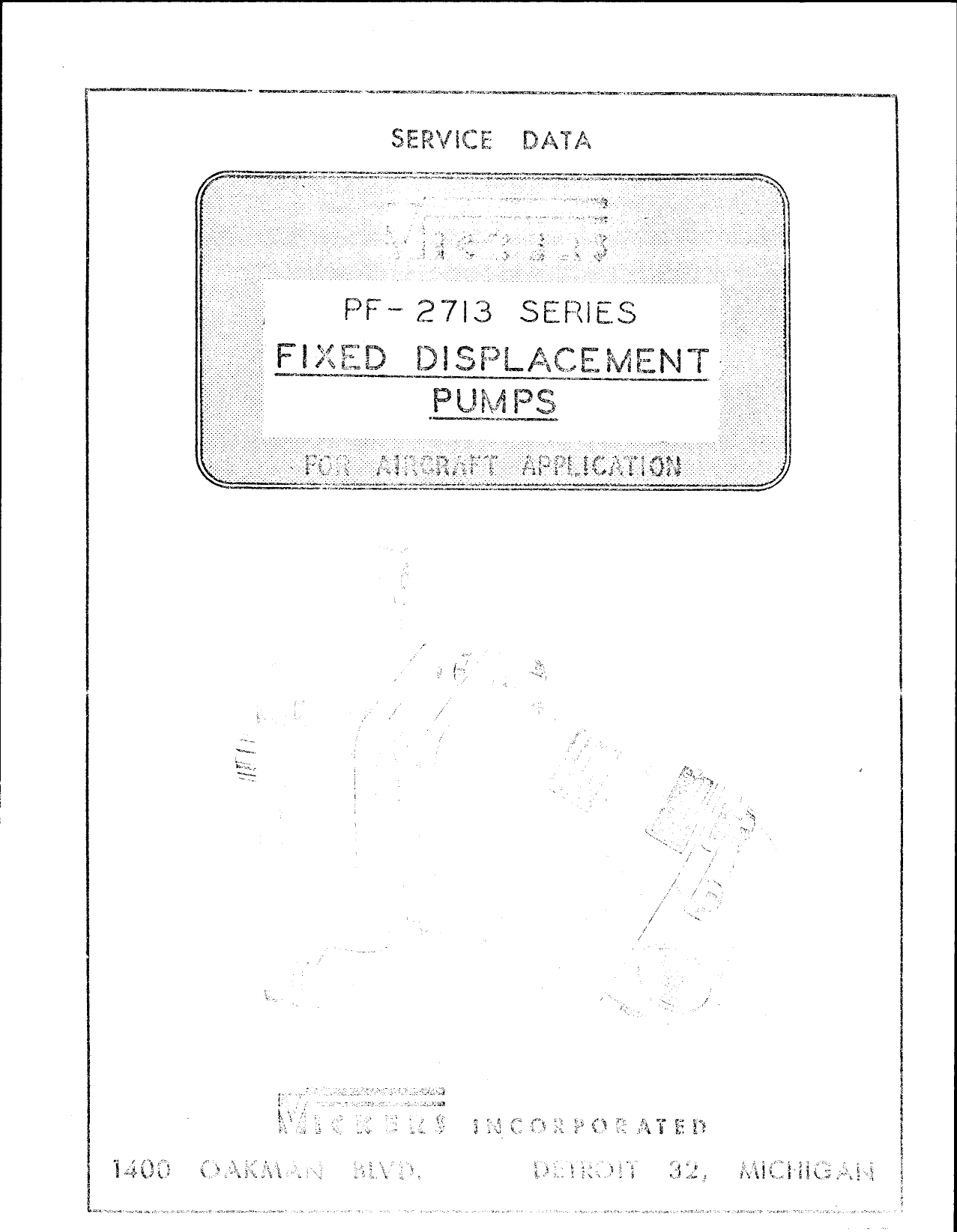 Sample page 1 from AirCorps Library document: PF-2713 Series Fixed Displacement Pumps