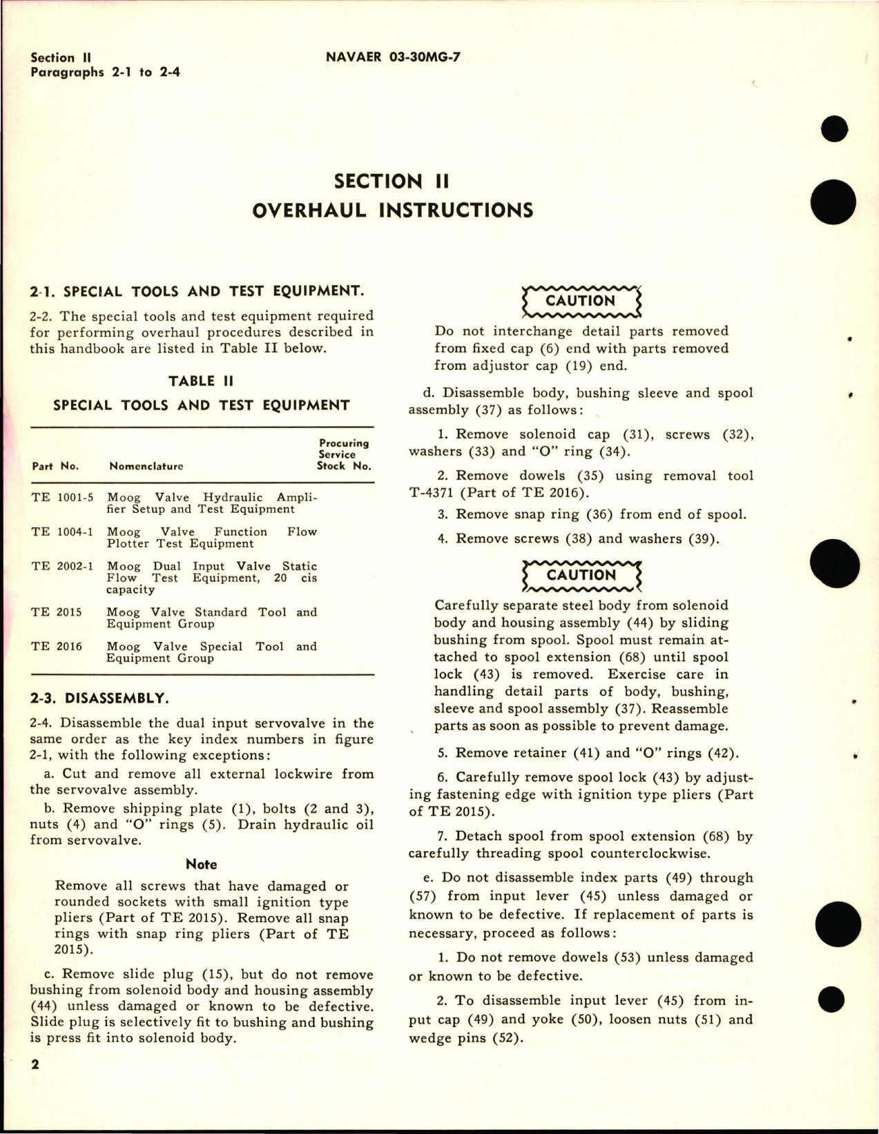Sample page 6 from AirCorps Library document: Overhaul Instructions for Dual Input Servovalve Assembly - Model 10-100B - Part M-7527