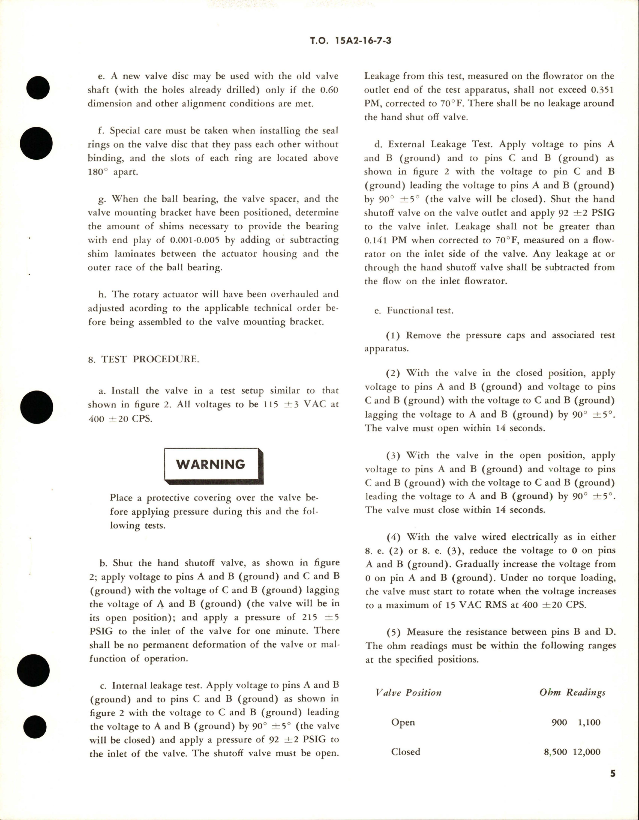 Sample page 5 from AirCorps Library document: Overhaul Instructions and Parts Breakdown for Valve and Actuator - Part 550664