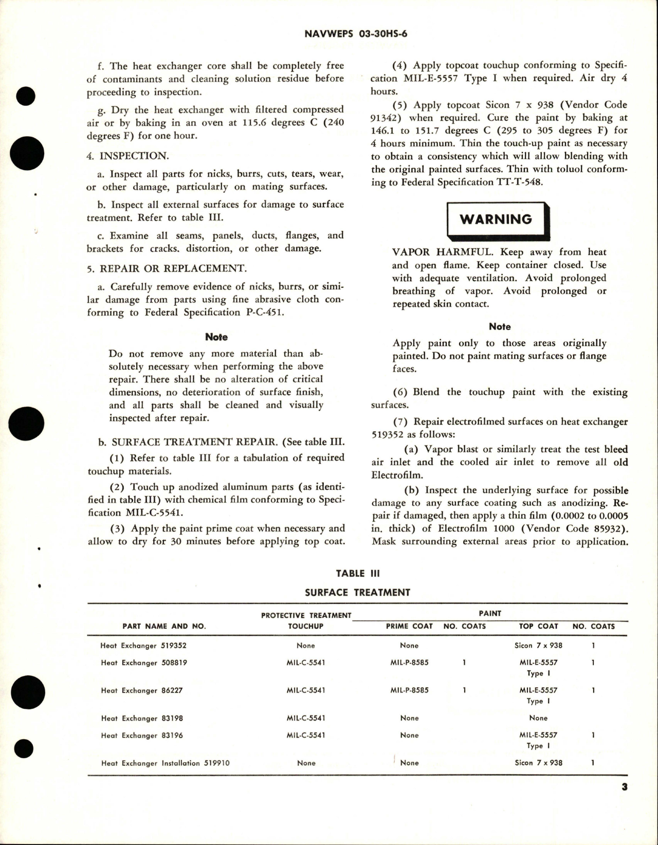 Sample page 5 from AirCorps Library document: Overhaul Instructions with Parts Breakdown for Heat Exchanger and Heat Exchanger Installation