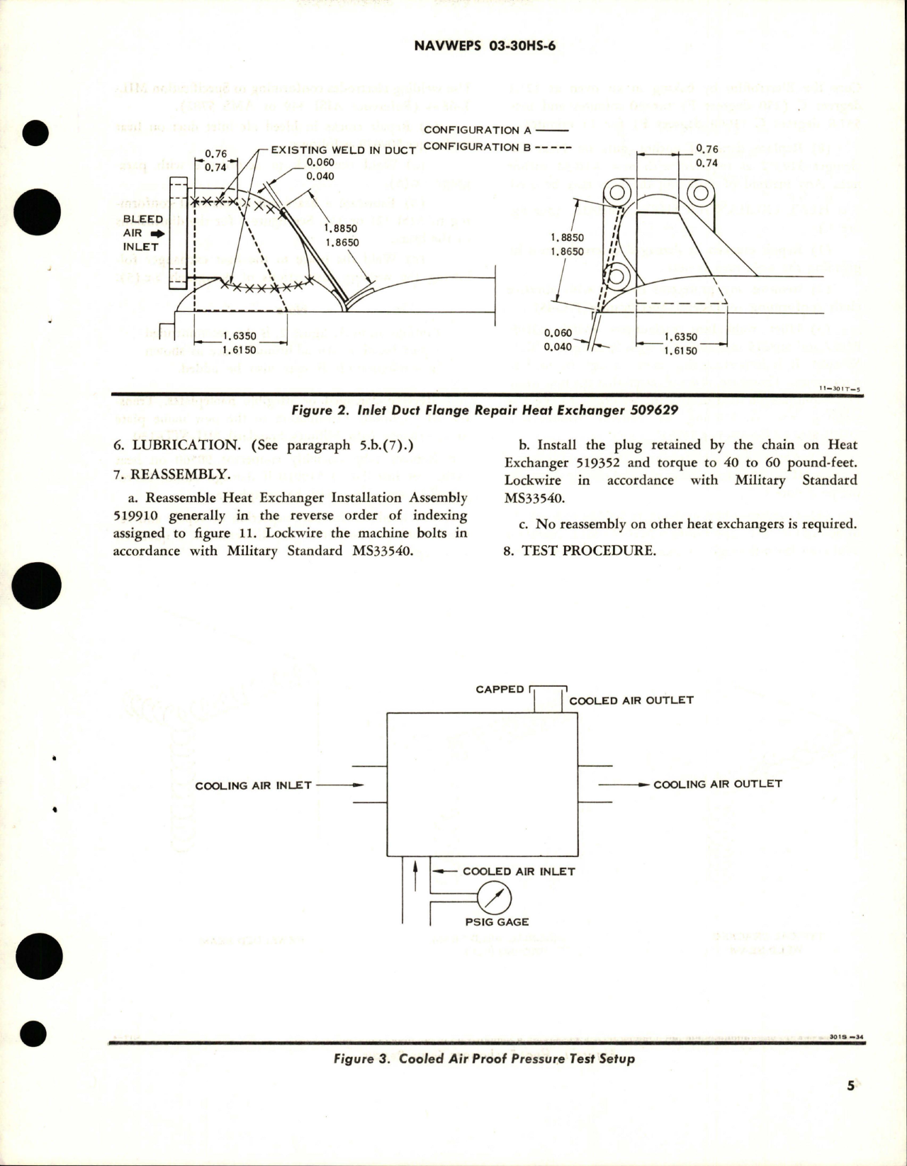Sample page 7 from AirCorps Library document: Overhaul Instructions with Parts Breakdown for Heat Exchanger and Heat Exchanger Installation