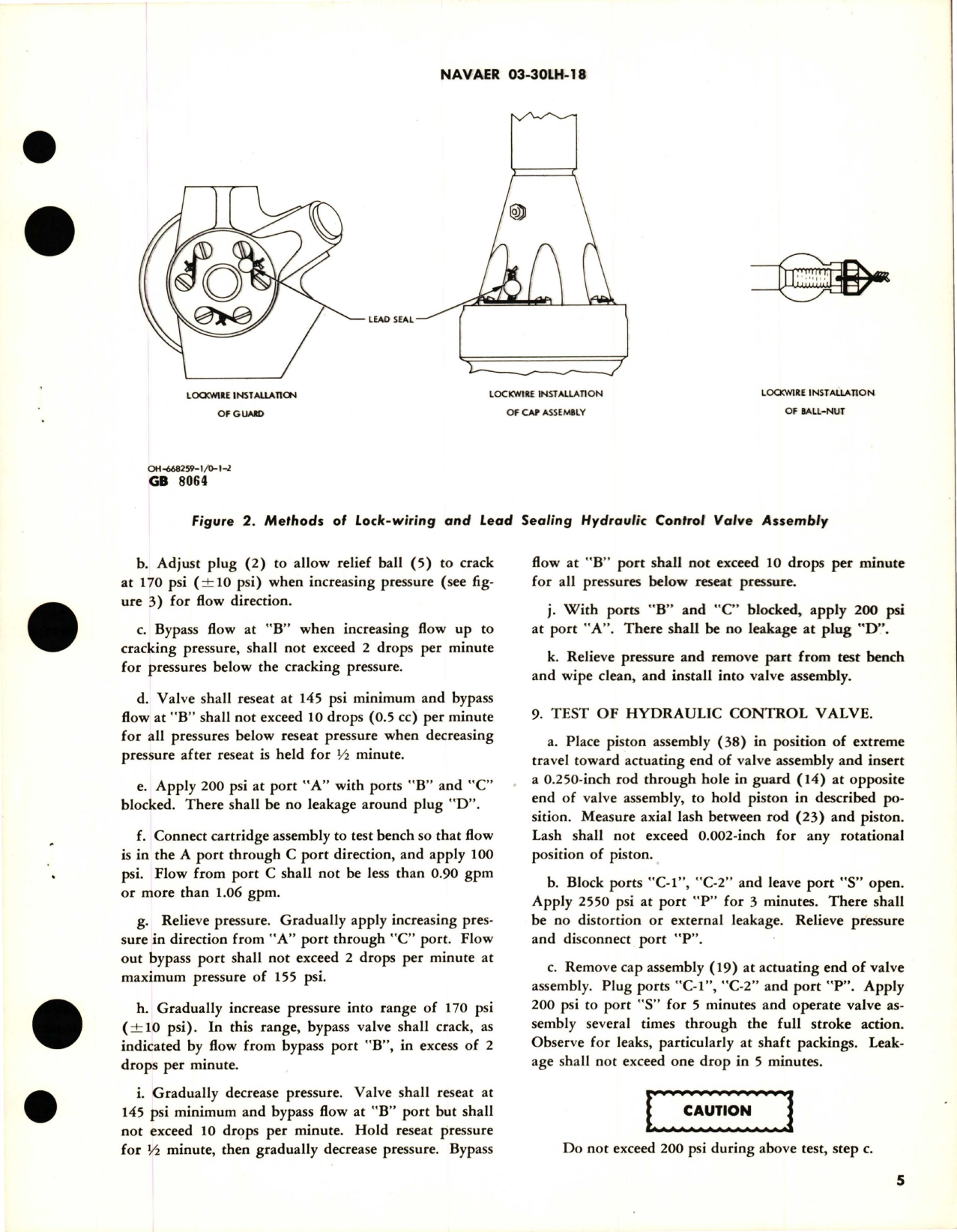Sample page 5 from AirCorps Library document: Overhaul Instructions with Parts Breakdown for Hydraulic Control Valve - 668259-1