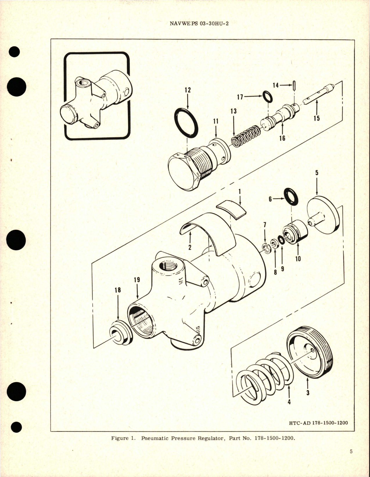 Sample page 5 from AirCorps Library document: Overhaul Instructions with Parts Breakdown for Pneumatic Pressure Regulator Assembly - Part 178-1500-1200 