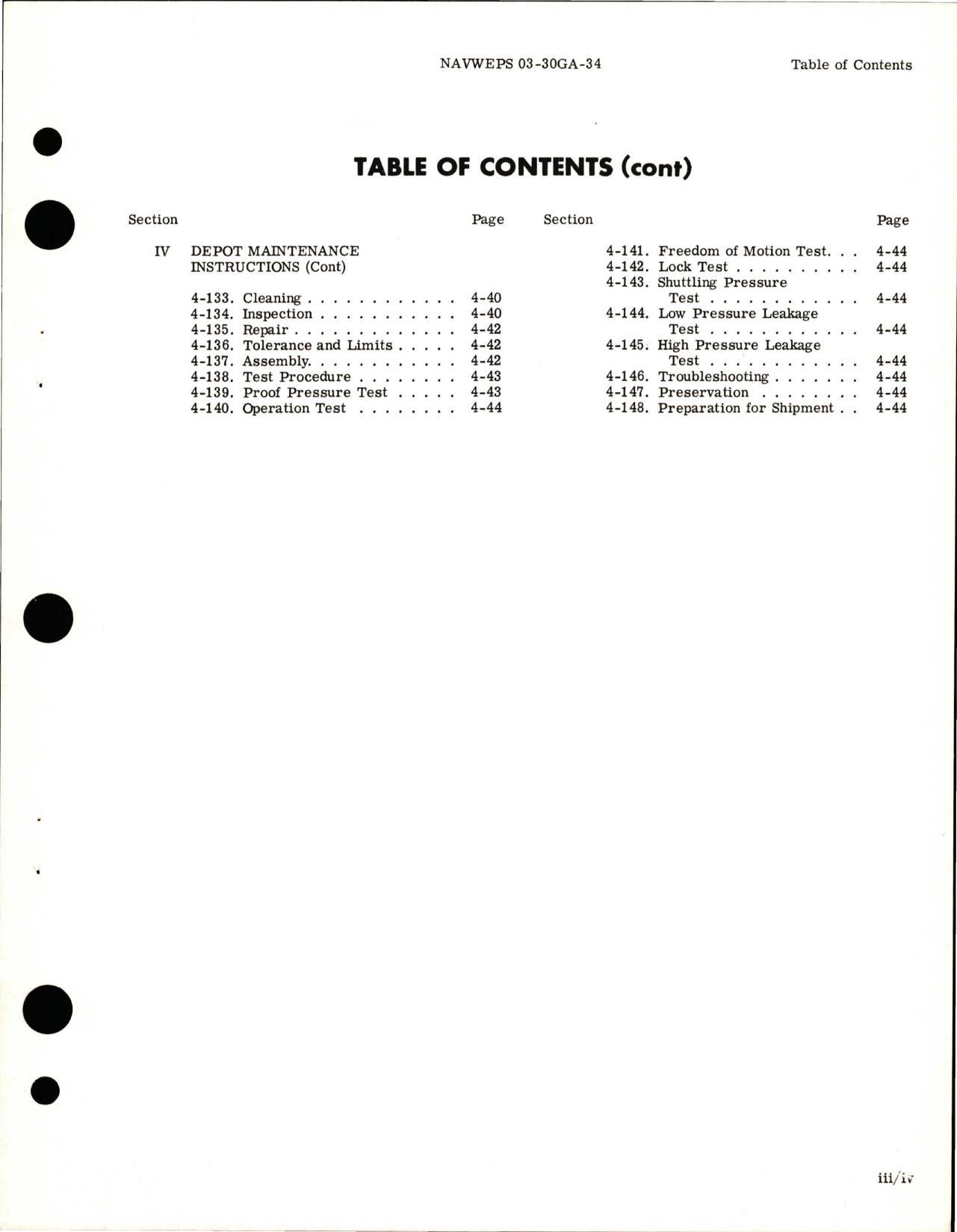 Sample page 5 from AirCorps Library document: Depot Maintenance Manual - Nose Gear Actuating and Down Lock Cylinder - Cargo Center Door and Center Door Lock Actuators -  Arresting Hook, Accumulator Lift, Actuator, Dashpot and Truss - Tail Skid Lift Actuator 