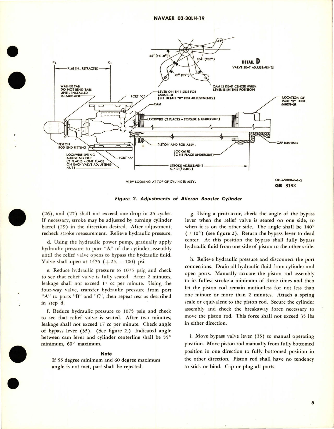 Sample page 5 from AirCorps Library document: Overhaul Instructions with Parts Breakdown for Aileron Booster Actuating Cylinder - 668078-3