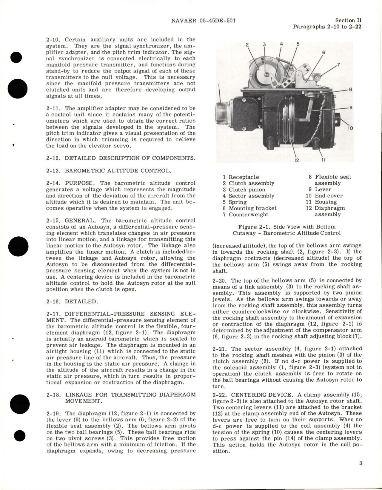 Sample page 9 from AirCorps Library document: Operation and Service Instructions for Automatic Altitude Retention & Pitch Trim System - P2V-7