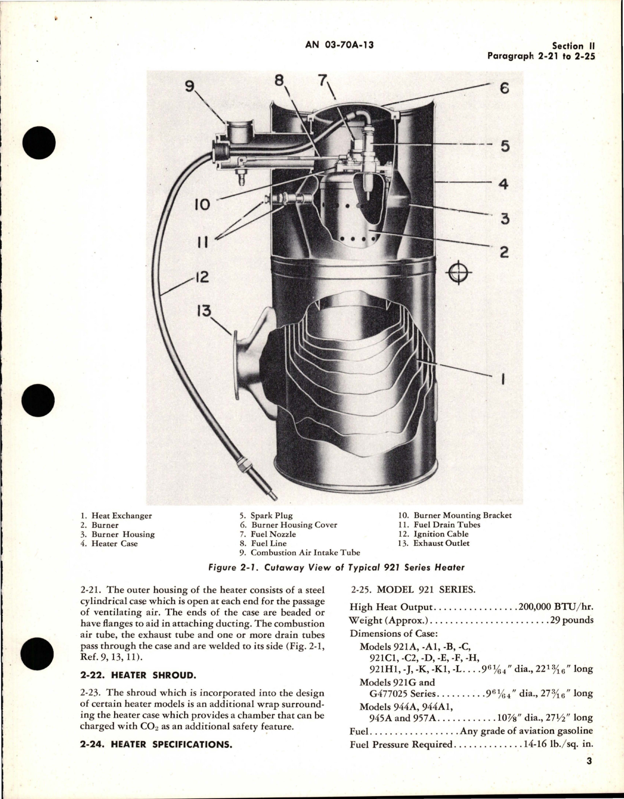 Sample page 7 from AirCorps Library document: Overhaul Instructions for Aircraft Heaters - Model 920, 921 and 930 Series