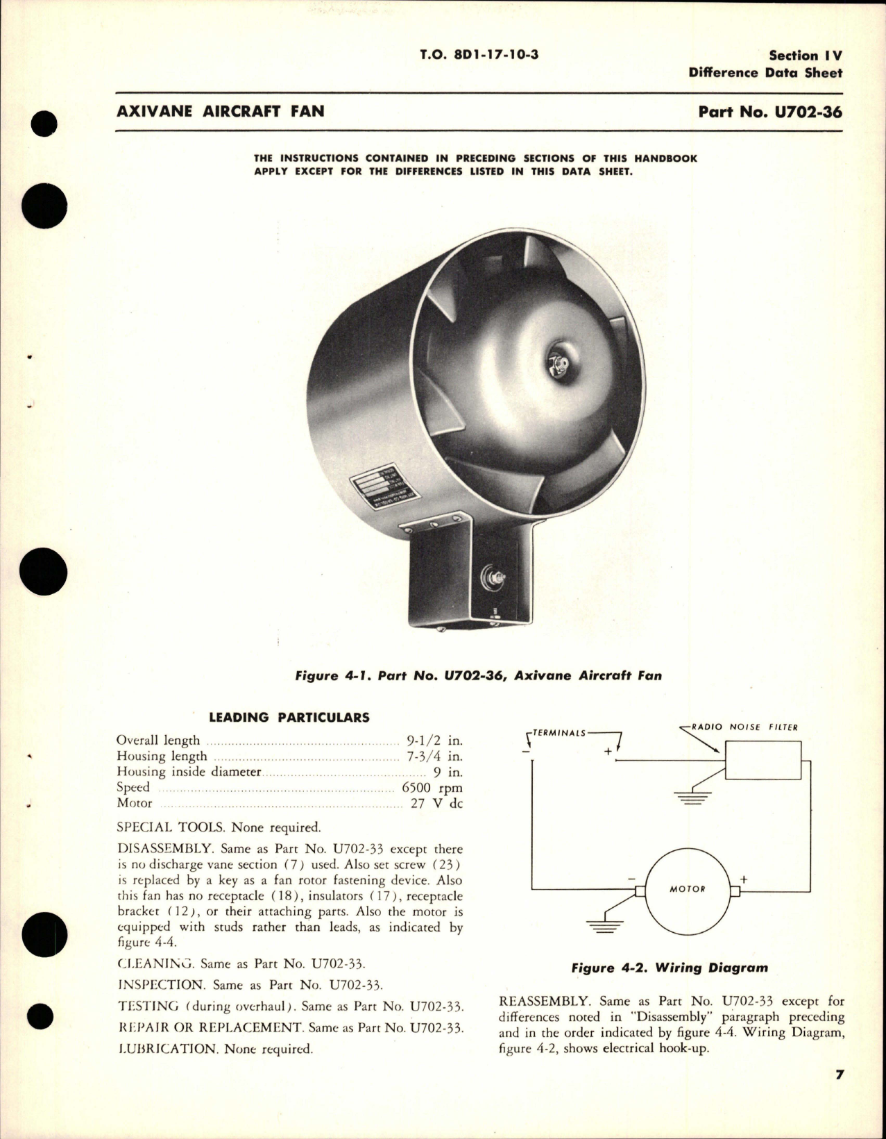 Sample page 9 from AirCorps Library document: Overhaul Instructions for Axivane Aircraft Fans