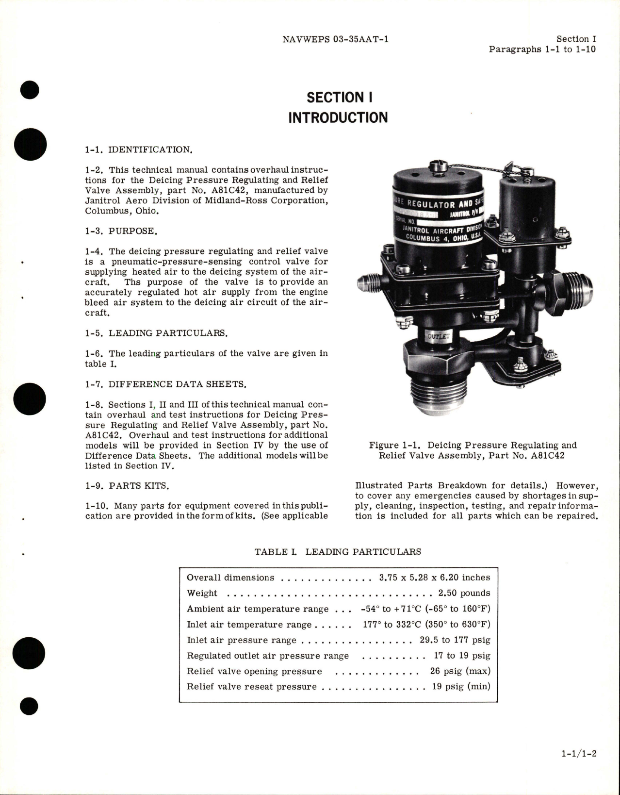 Sample page 5 from AirCorps Library document: Overhaul Instructions for Deicing Pressure Regulating & Relief Valve Assembly - Part A81C42