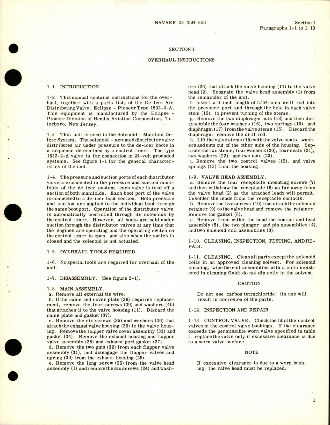 Sample page 5 from AirCorps Library document: Overhaul Instructions with Parts Catalog for De-Icer Air Distributing Valve - Part 1532-2-A 
