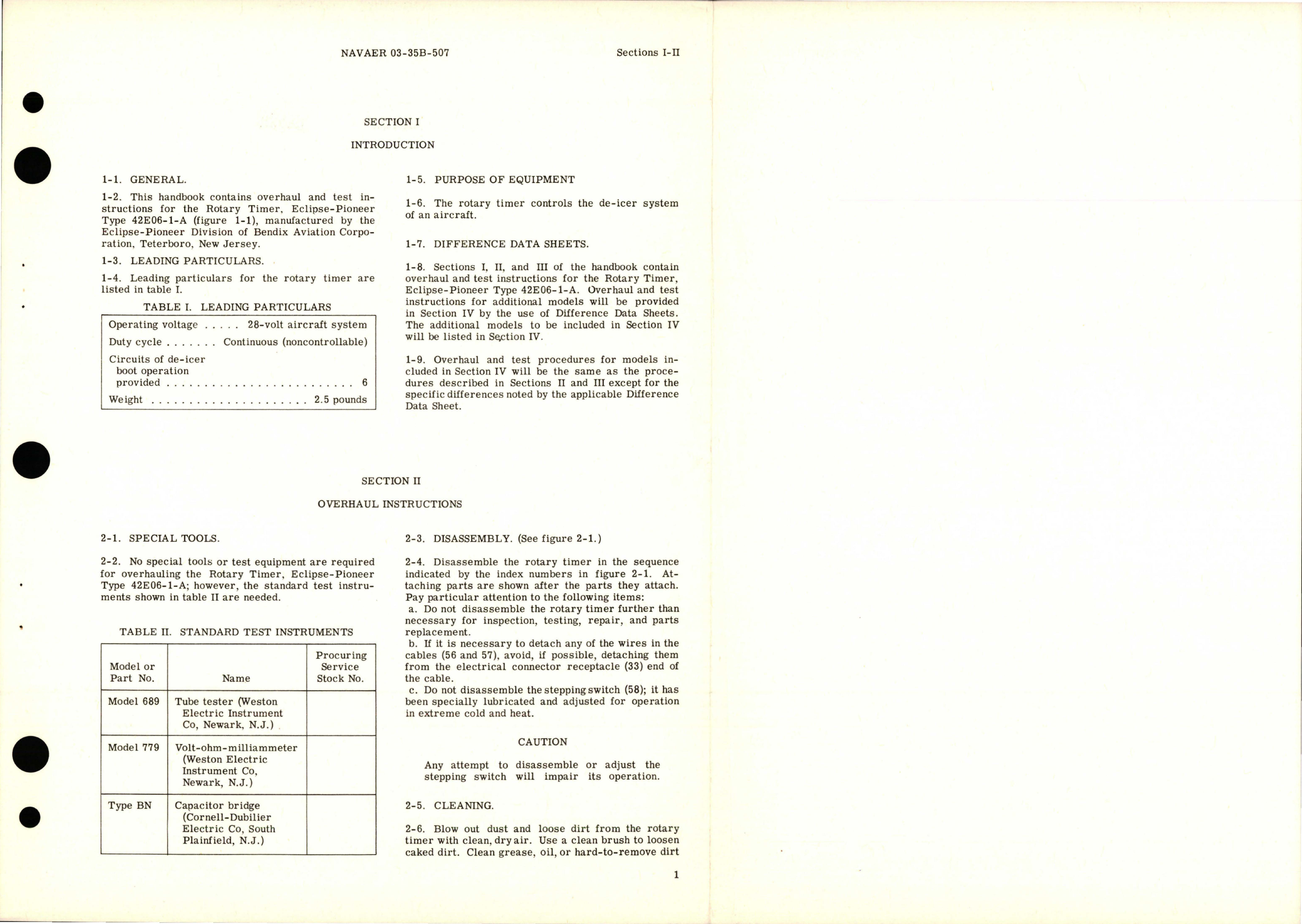 Sample page 5 from AirCorps Library document: Overhaul Instructions for Rotary Timer - Type 42E06-1-A