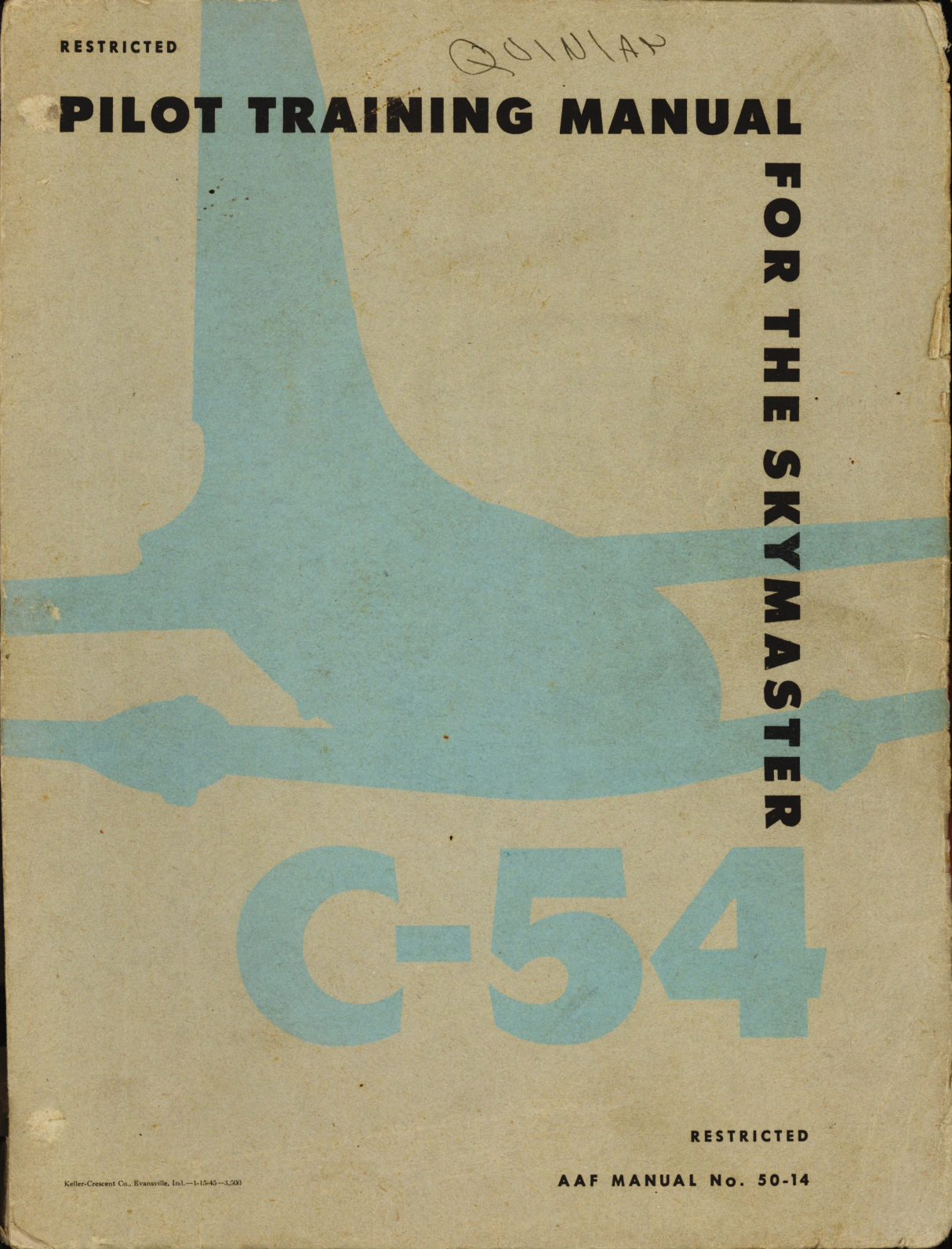 Sample page 1 from AirCorps Library document: Pilot Training Manual for the Skymaster C-54