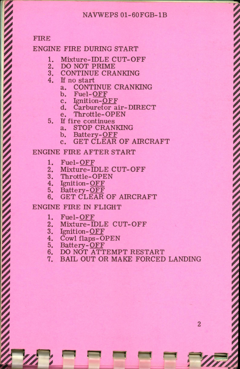 Sample page 6 from AirCorps Library document: Pilot's Natops Pocket Check List for T-28B-C Aircraft