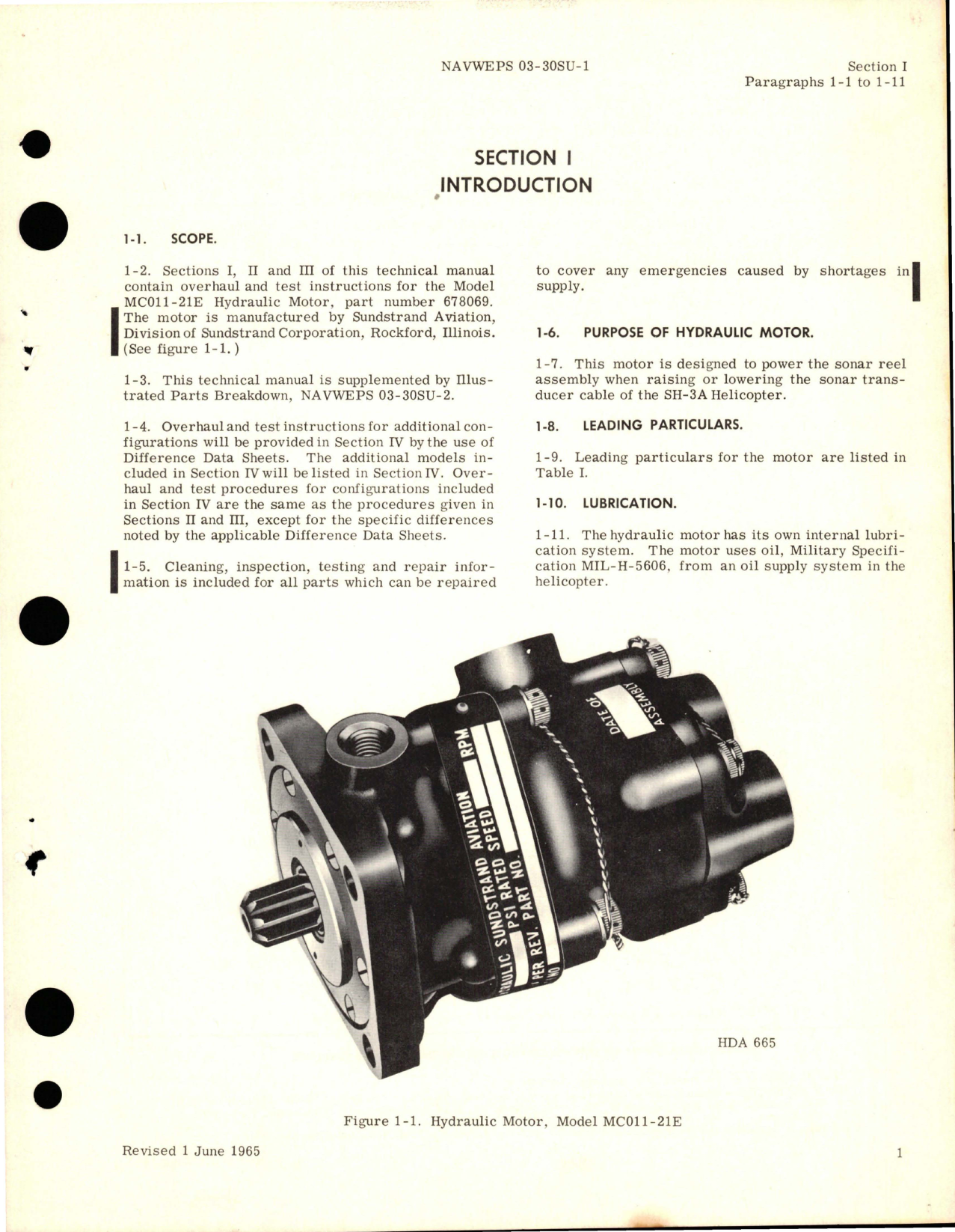 Sample page 5 from AirCorps Library document: Overhaul Instructions for Hydraulic Motor - Model MC011-21E - Part 678069