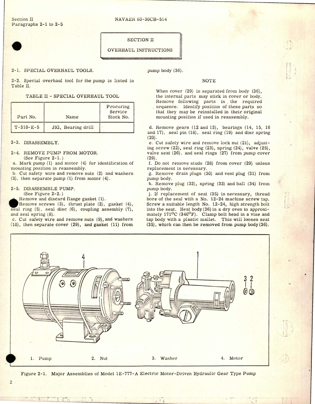 Sample page 5 from AirCorps Library document: Overhaul Instructions for Electric Motor-Driven Hydraulic Gear Type Pump - Model 1E-777 Series
