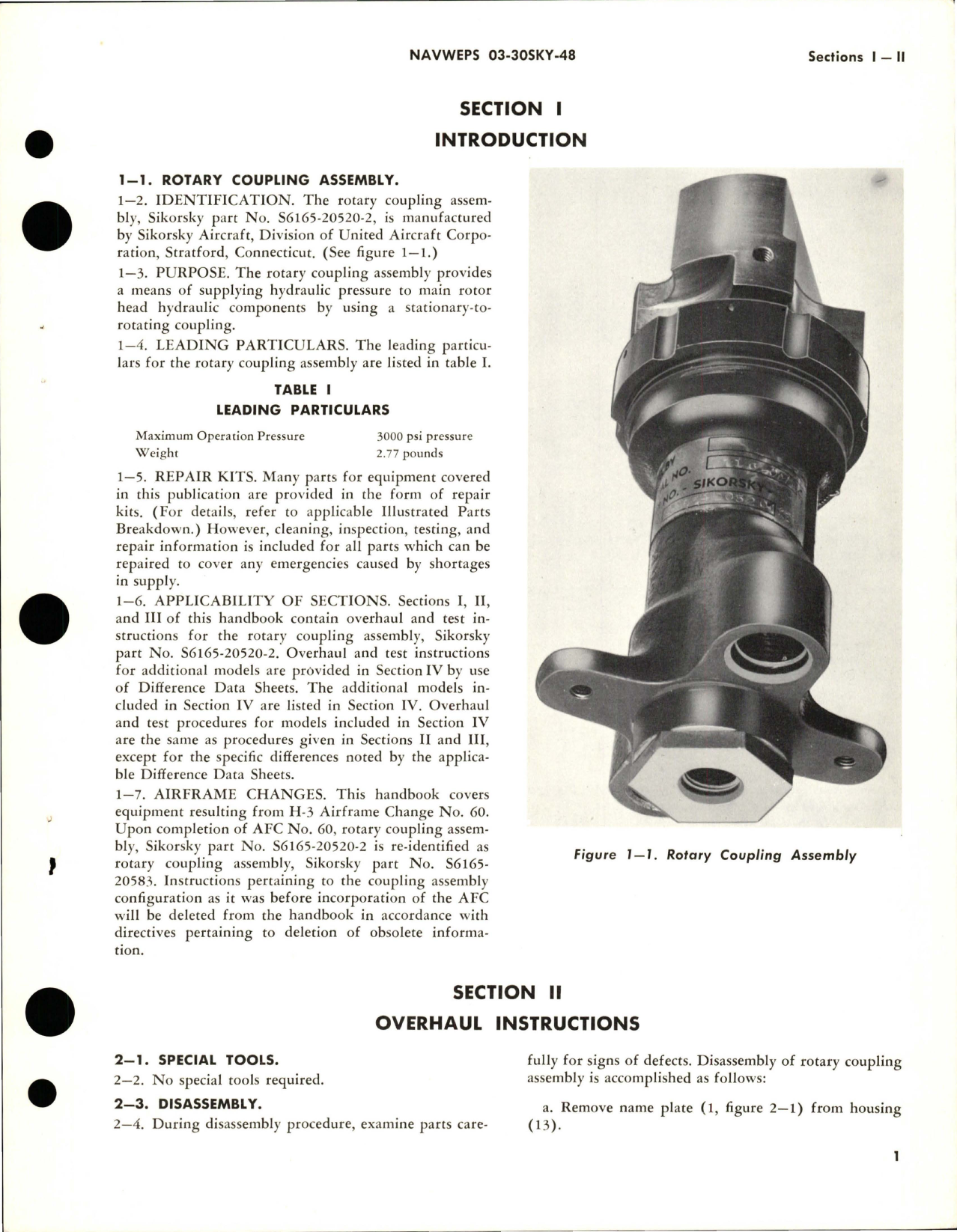 Sample page 5 from AirCorps Library document: Overhaul Instructions for Rotary Coupling Assembly - Parts S6165-20520-2 and S6165-20583