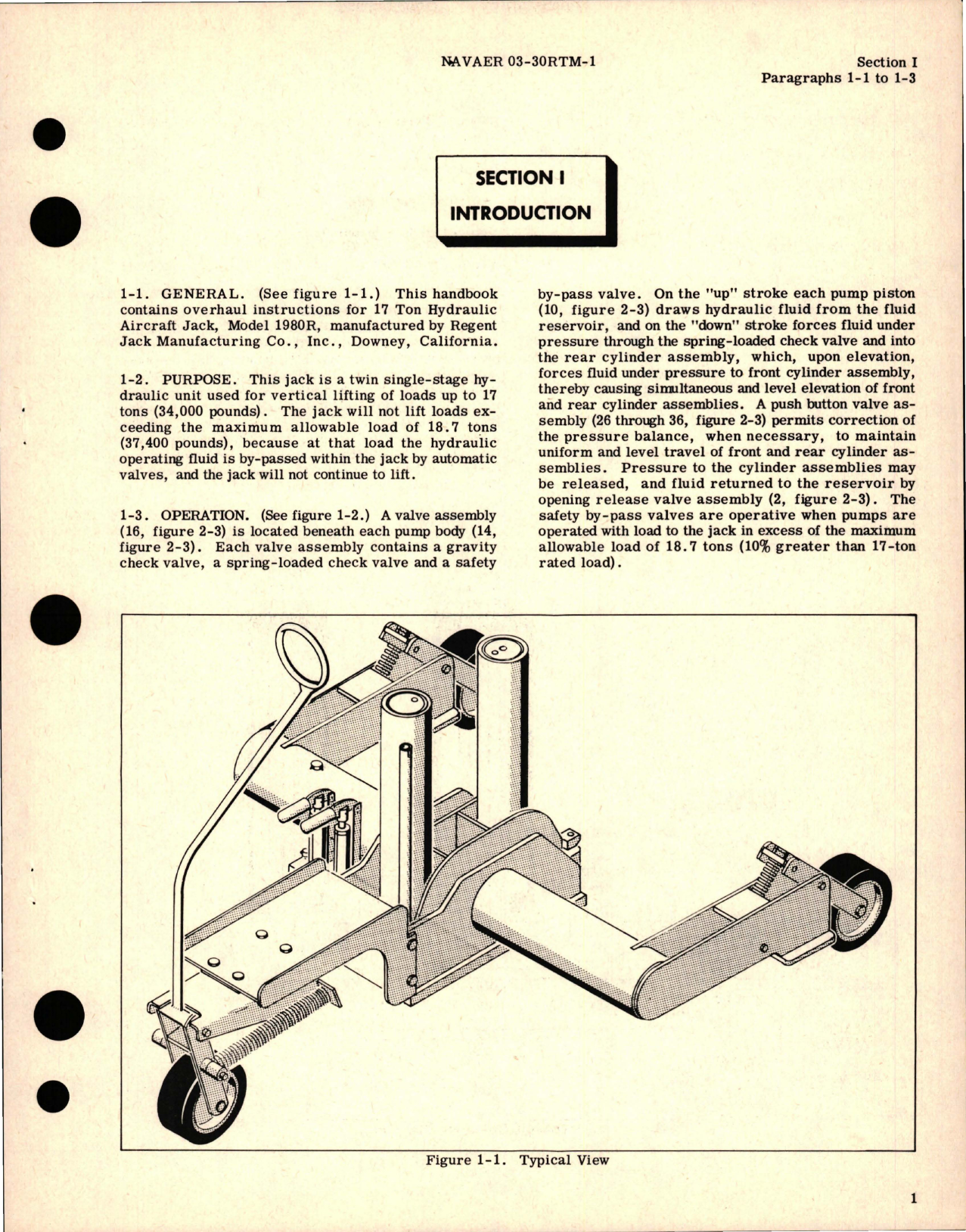 Sample page 5 from AirCorps Library document: Overhaul Instructions for 17 Ton Hydraulic Aircraft Jack - Model 1980R