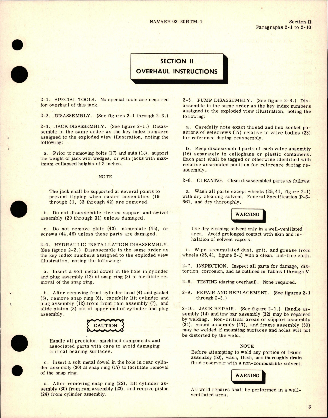 Sample page 7 from AirCorps Library document: Overhaul Instructions for 17 Ton Hydraulic Aircraft Jack - Model 1980R