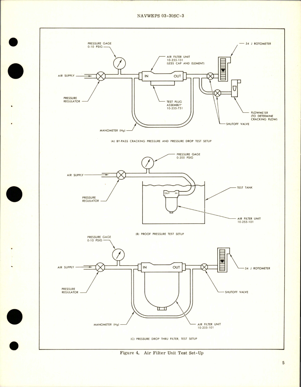 Sample page 5 from AirCorps Library document: Overhaul Instructions with Parts Breakdown for Air Filter Unit - Part 10-255-101