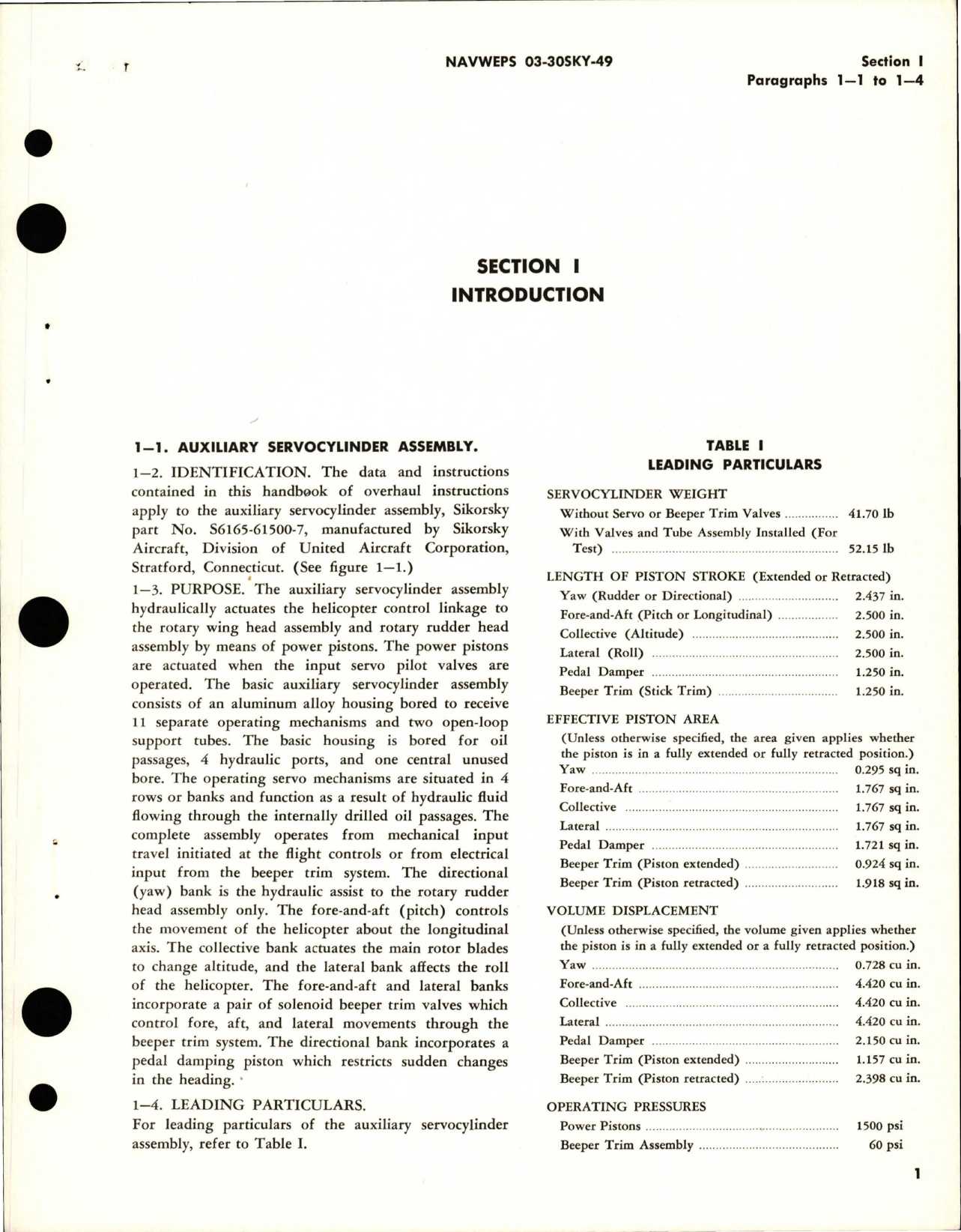 Sample page 5 from AirCorps Library document: Overhaul Instructions for Auxiliary Servocylinder Assembly - Parts S6165-61500-6, S6165-61500-7, and S6165-61500-10