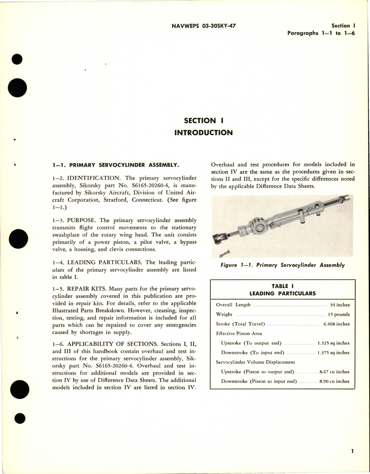 Sample page 5 from AirCorps Library document: Overhaul Instructions for Primary Servocylinder Assembly - Parts S6165-20260-1, S6165-20260-2, S6165-20260-3, and S6165-20260-4