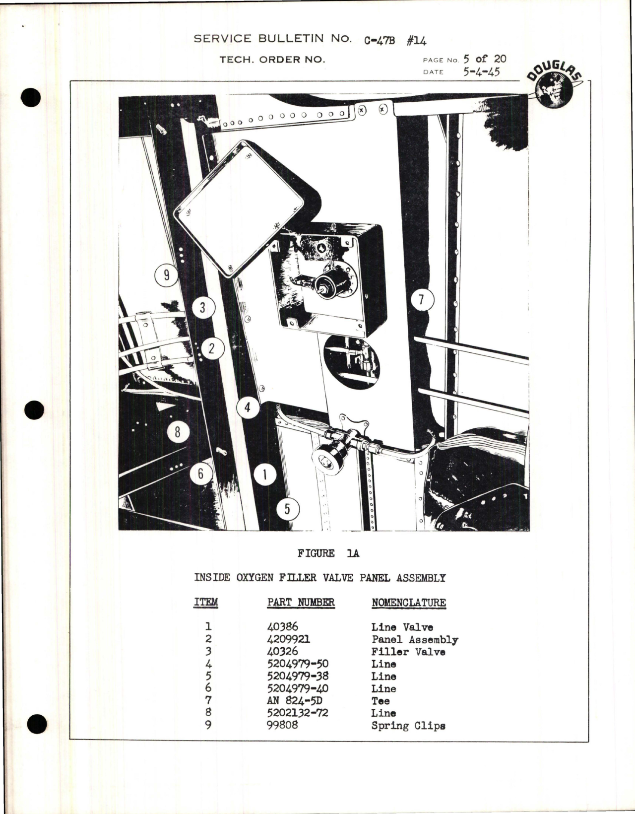 Sample page 5 from AirCorps Library document: Installation of Relocated Oxygen Filler Valve