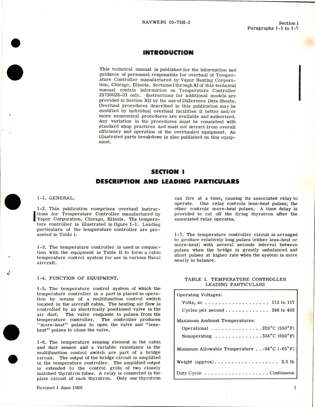 Sample page 5 from AirCorps Library document: Overhaul Instructions for Temperature Controller - Parts 25730028-03 and 25730028-04