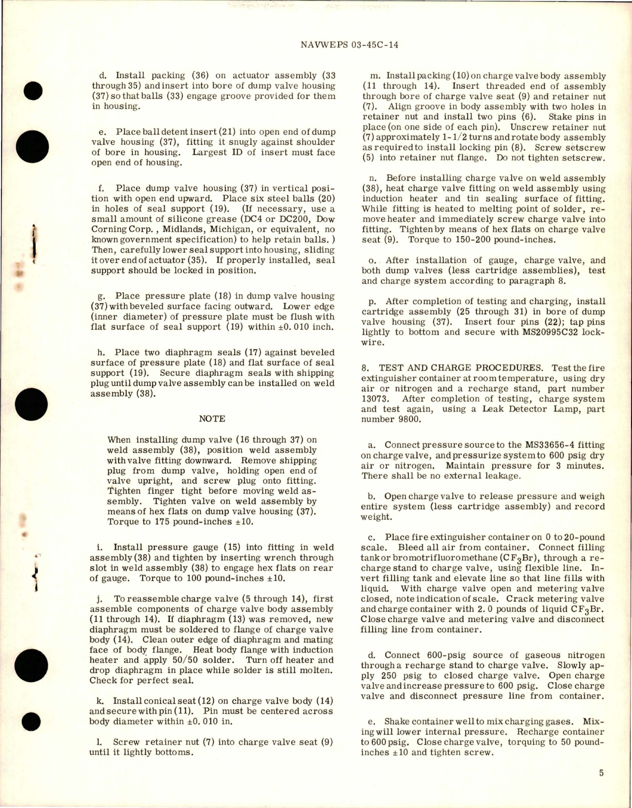 Sample page 5 from AirCorps Library document: Overhaul Instructions with Parts Breakdown for Dual Squib - Dual Outlet Fire Extinguisher Container - Part 2911115-1
