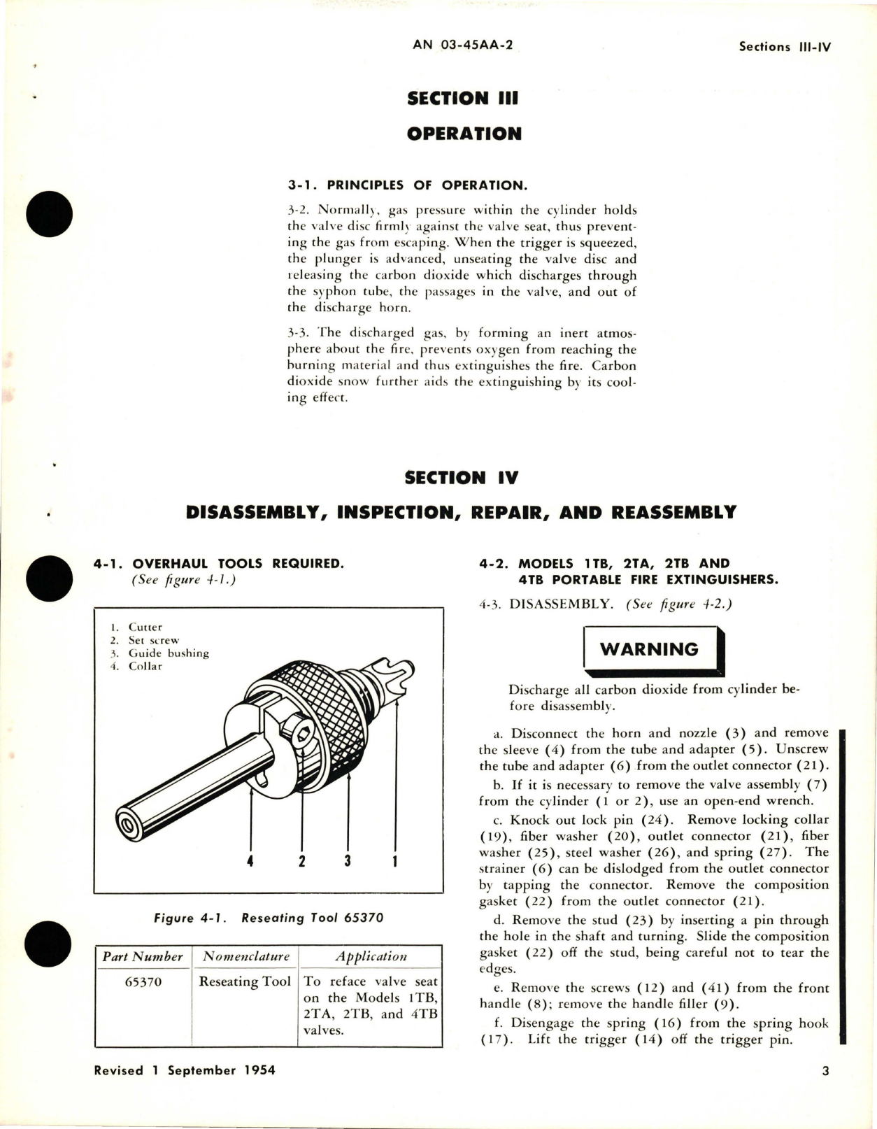 Sample page 5 from AirCorps Library document: Overhaul Instructions for Airborne CO2 Portable Fire Extinguishers - Models 1TB, 2TA, 2TB, 4TB, and 5TA