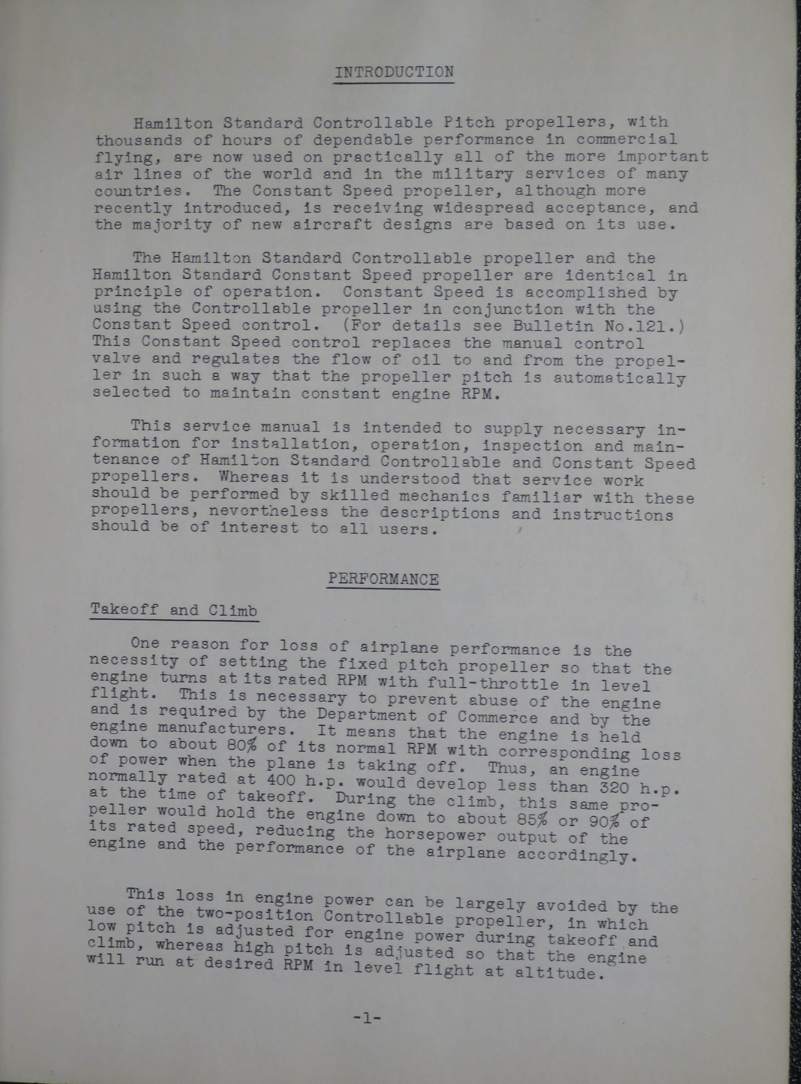 Sample page 7 from AirCorps Library document: Service, Operation and Maintenance Instructions for Controllable and Constant Speed Propellers