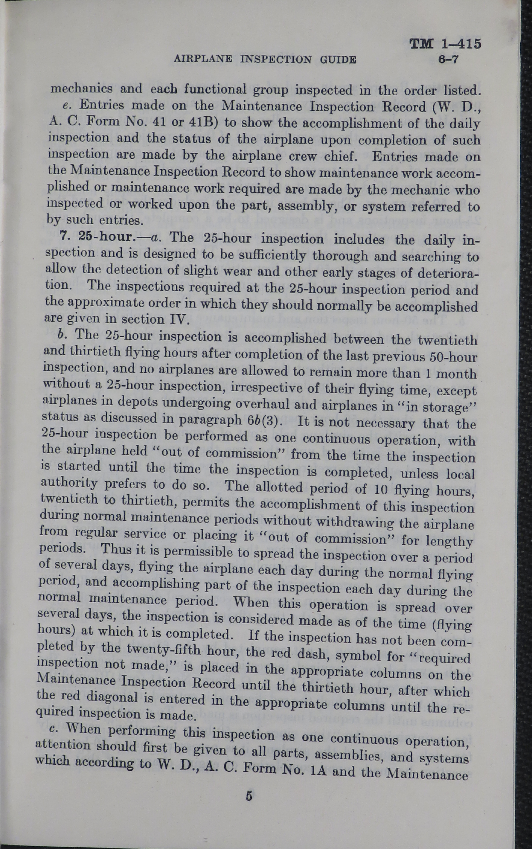 Sample page 7 from AirCorps Library document: Technical Manual for Airplane Inspection Guide