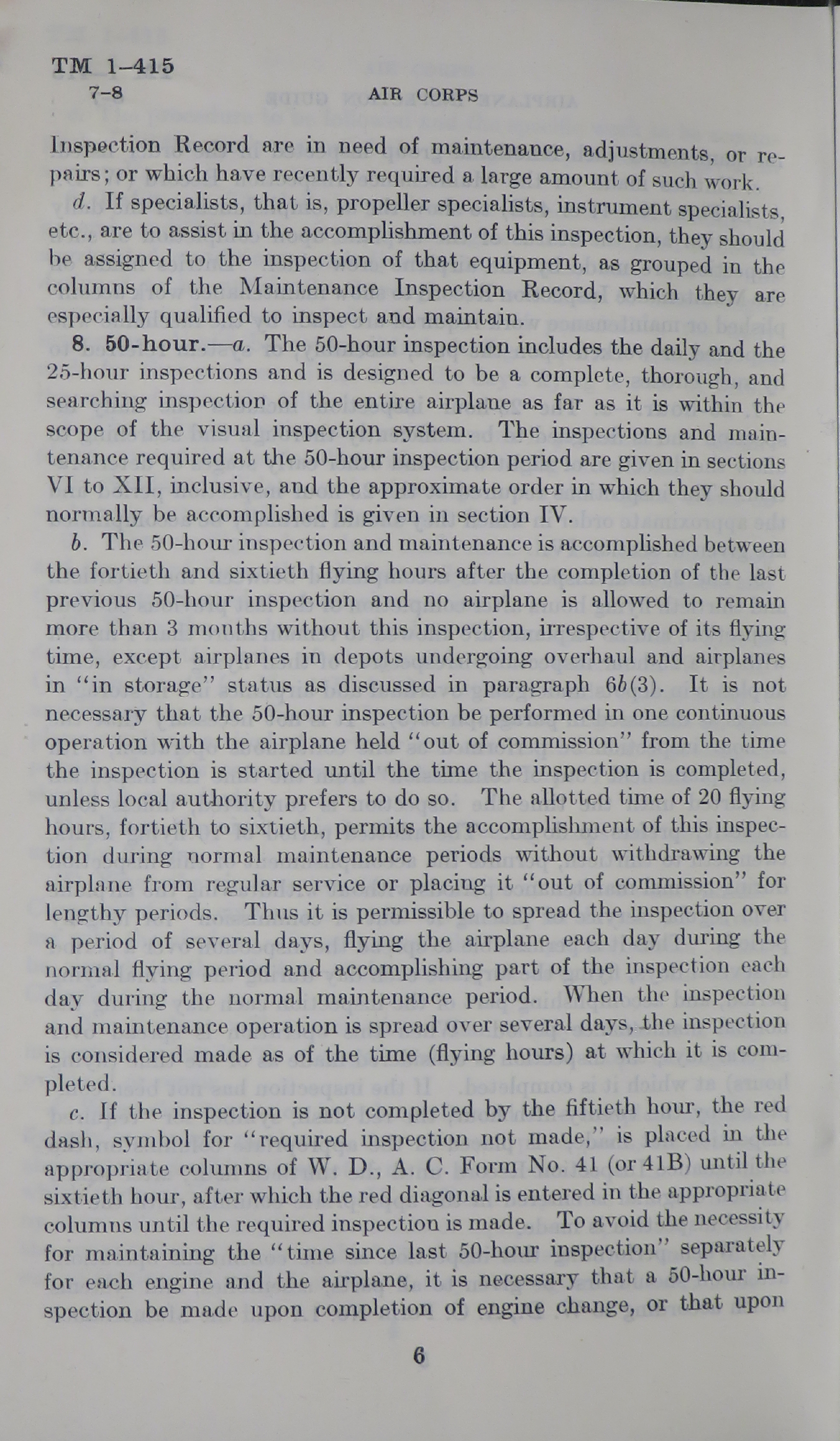 Sample page 8 from AirCorps Library document: Technical Manual for Airplane Inspection Guide