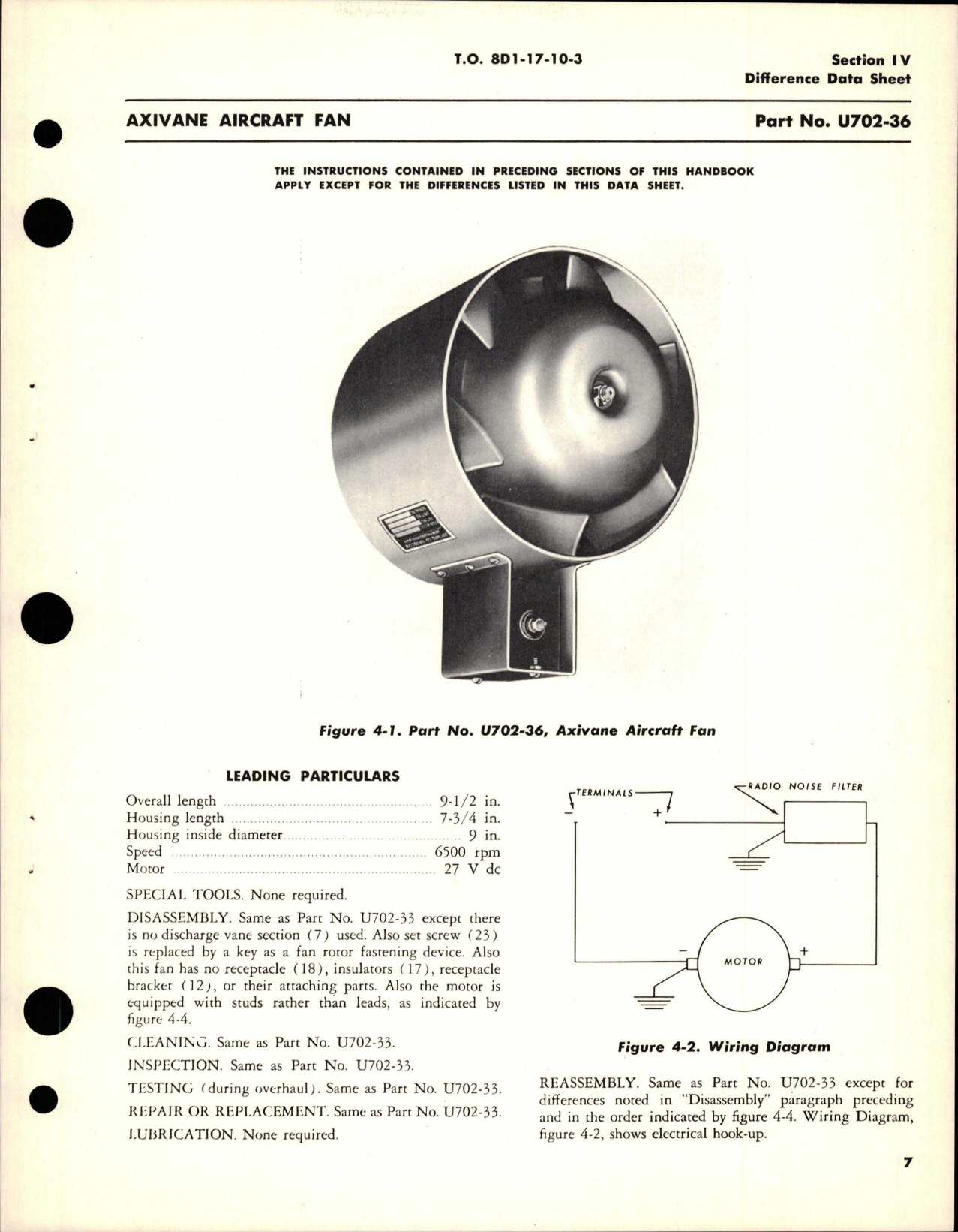 Sample page 9 from AirCorps Library document: Overhaul Instructions for Axivane Aircraft Fans 