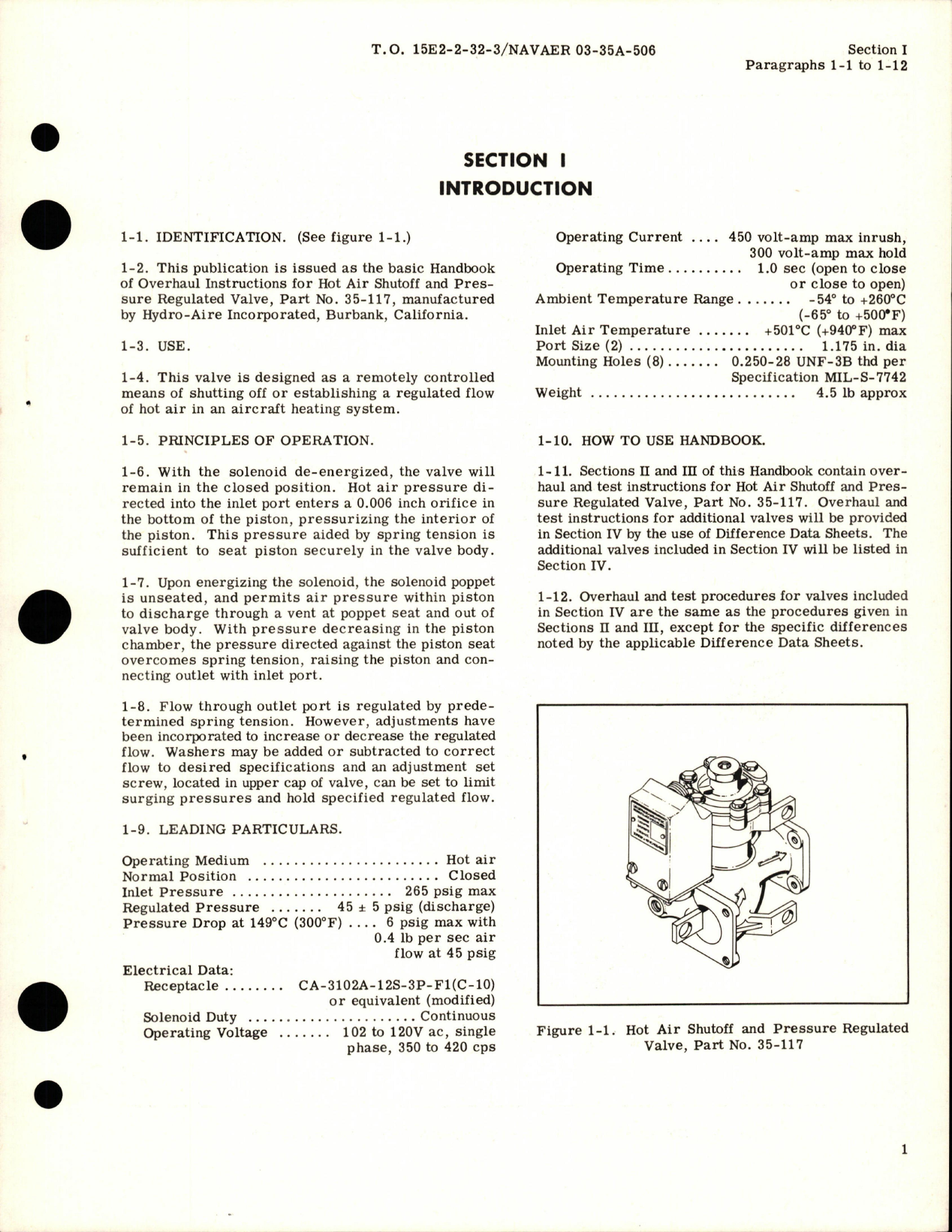 Sample page 5 from AirCorps Library document: Overhaul Instructions for Hot Air Shutoff and Pressure Regulated Valve - 35-117