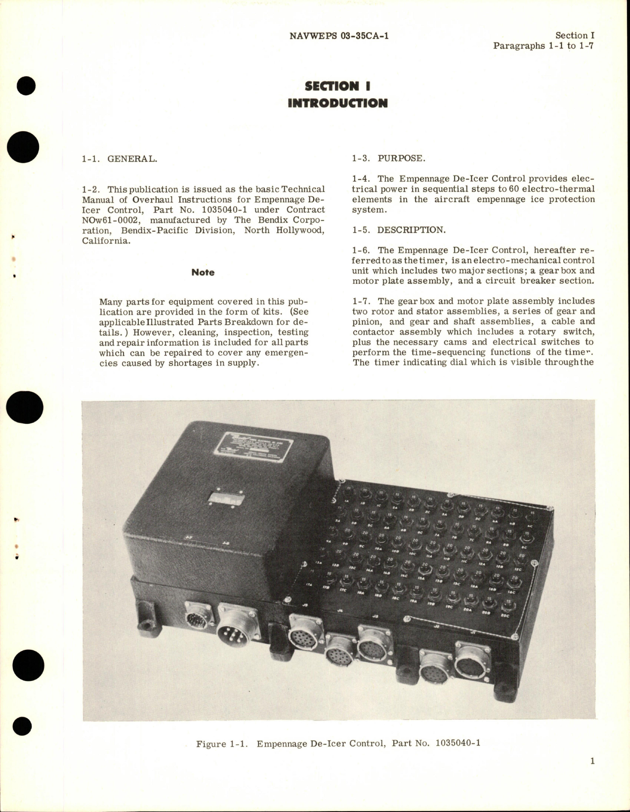 Sample page 5 from AirCorps Library document: Overhaul Instructions for Empennage De-Icer Control - Part 1035040-1