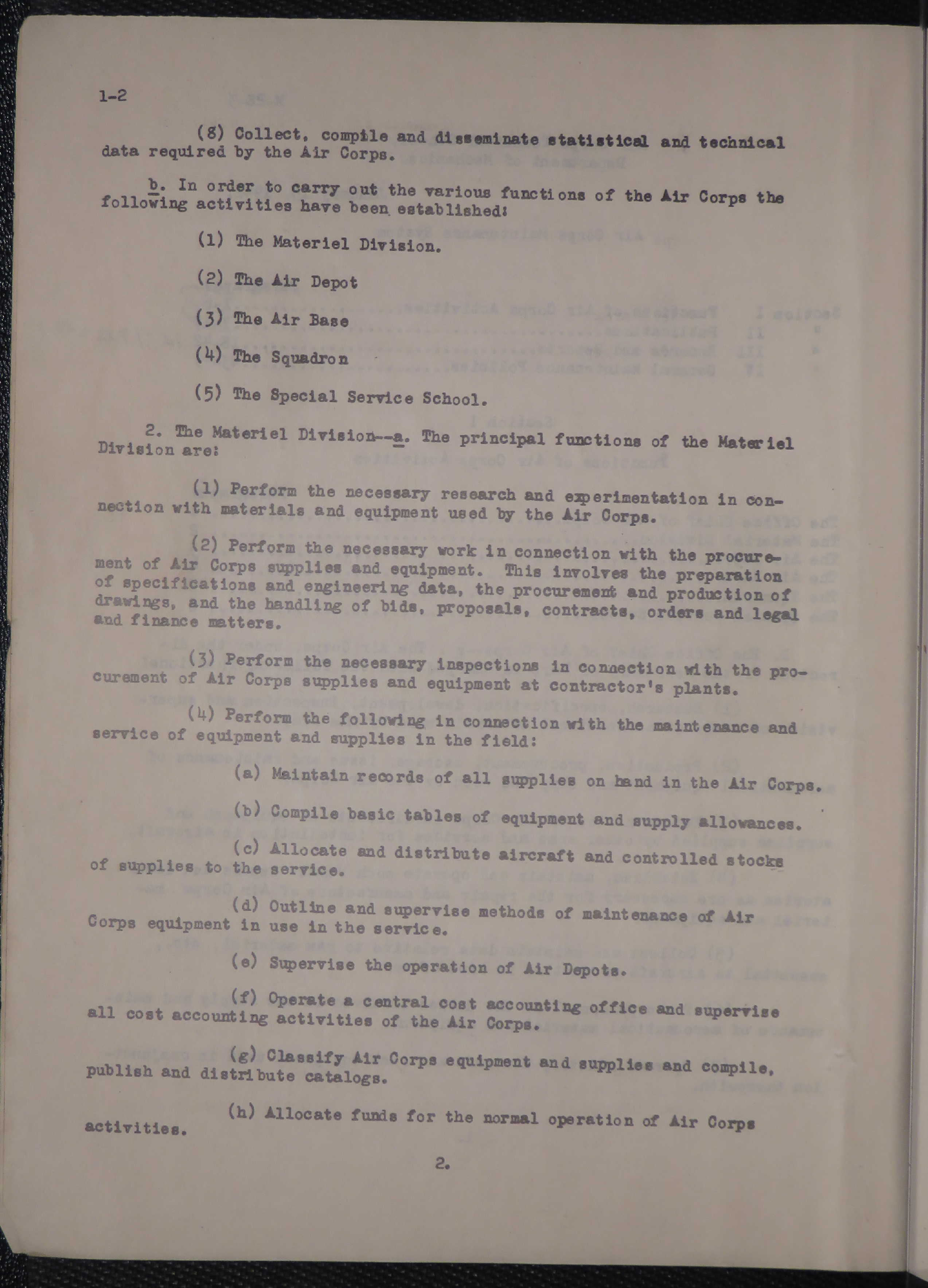Sample page 6 from AirCorps Library document: Air Corps Maintenance System