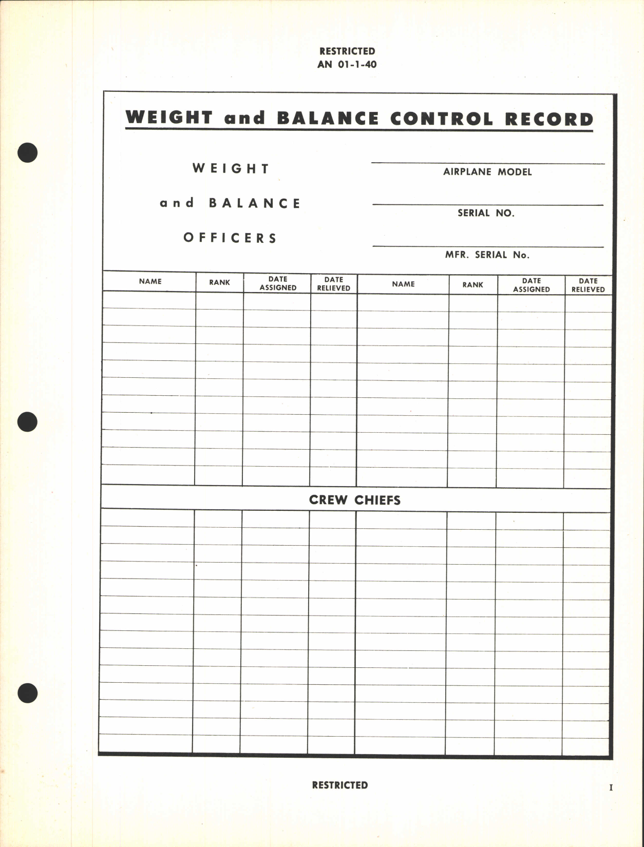 Sample page 5 from AirCorps Library document: Handbook of Weight and Balance Data