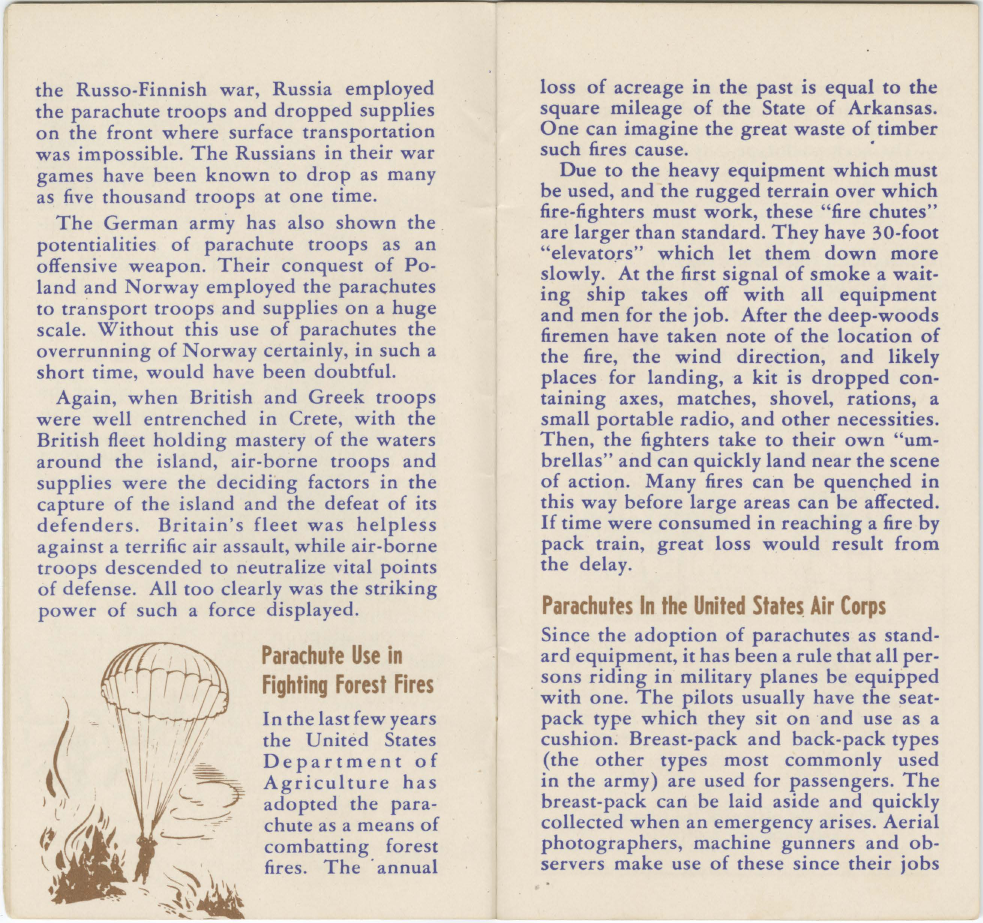 Sample page 5 from AirCorps Library document: The Interesting Story of Parachutes