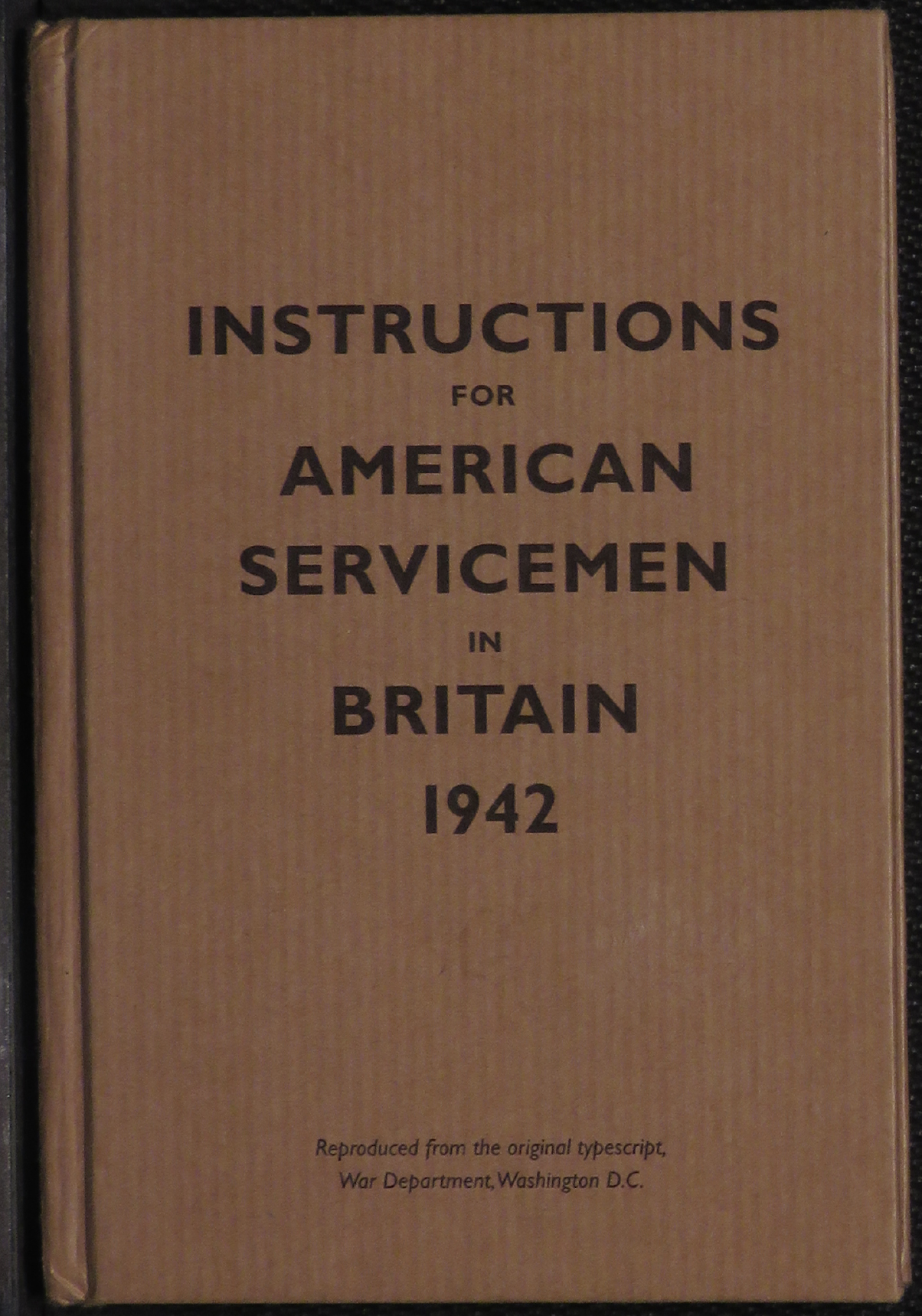 Sample page 1 from AirCorps Library document: Instructions for American Servicemen in Britain