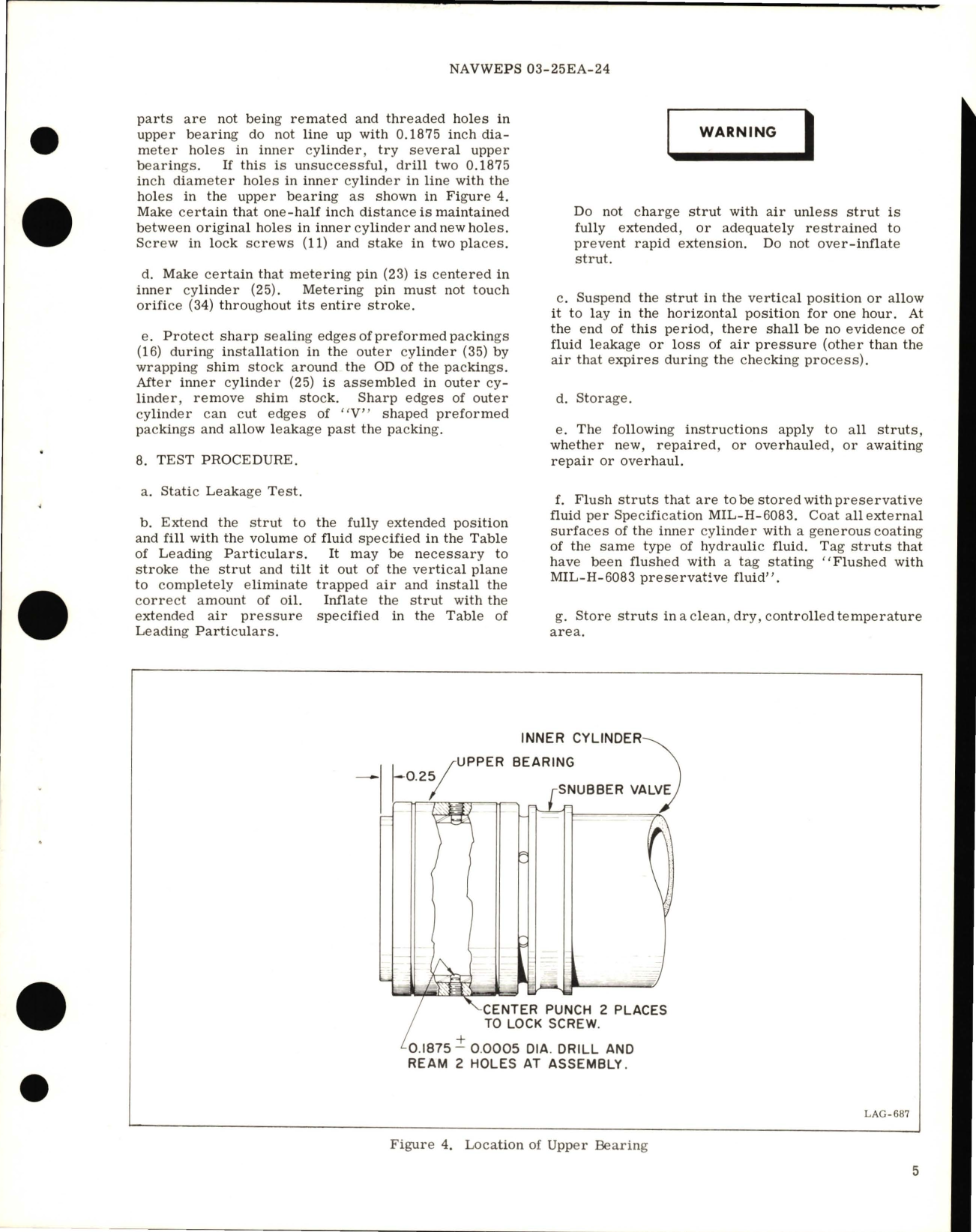 Sample page 5 from AirCorps Library document: Overhaul Instructions with Illustrated Parts for Main Gear Shock Strut Assembly Part No. 65900 