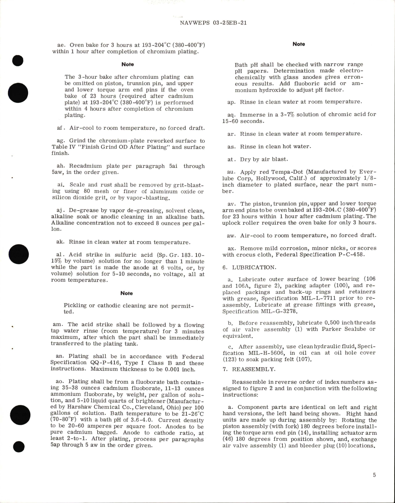 Sample page 7 from AirCorps Library document: Overhaul Instructions with Illustrated Parts For Main Gear Aerol Strut Assembly Part No. 9755