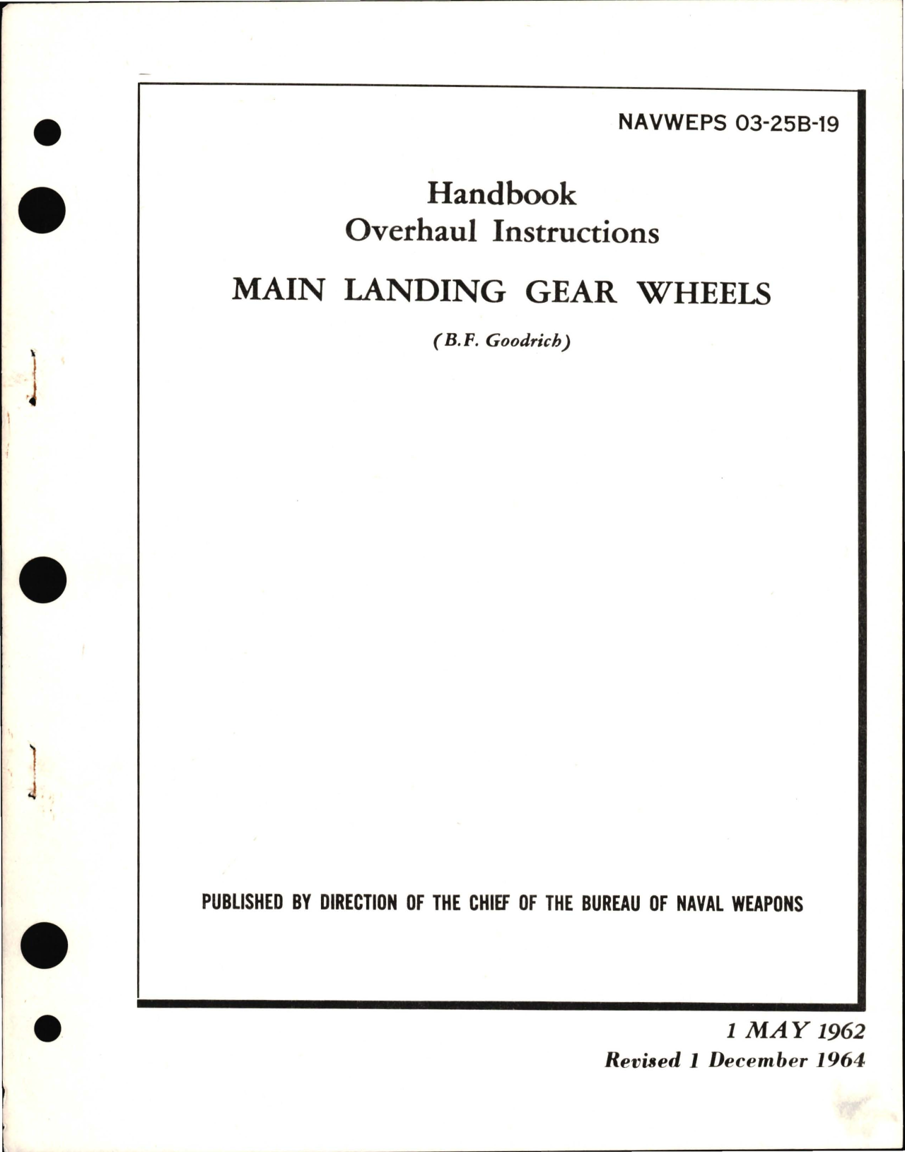 Sample page 1 from AirCorps Library document: Overhaul Instructions for Main Landing Gear Wheels