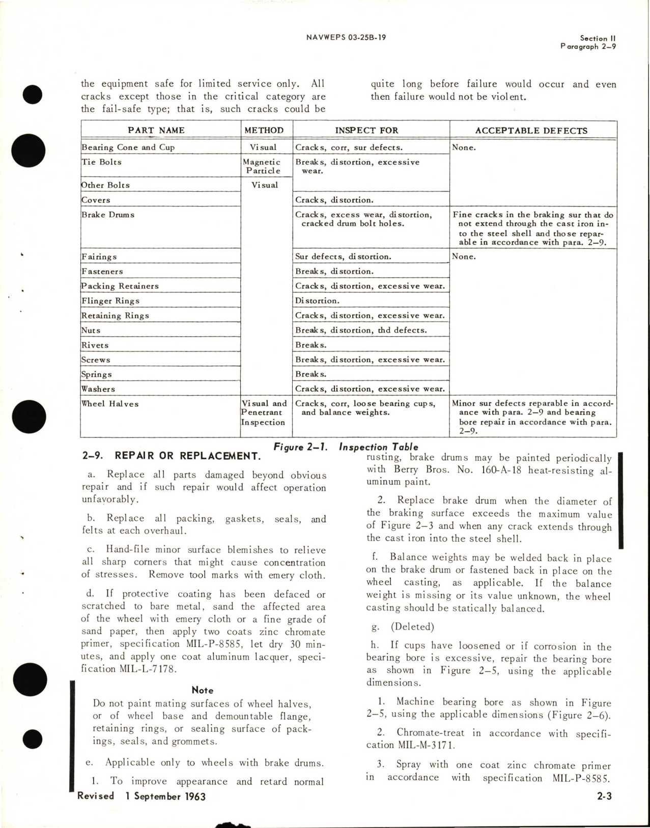 Sample page 9 from AirCorps Library document: Overhaul Instructions for Main Landing Gear Wheels